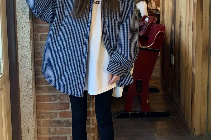 Plaid Button-Up Shirt Product Image