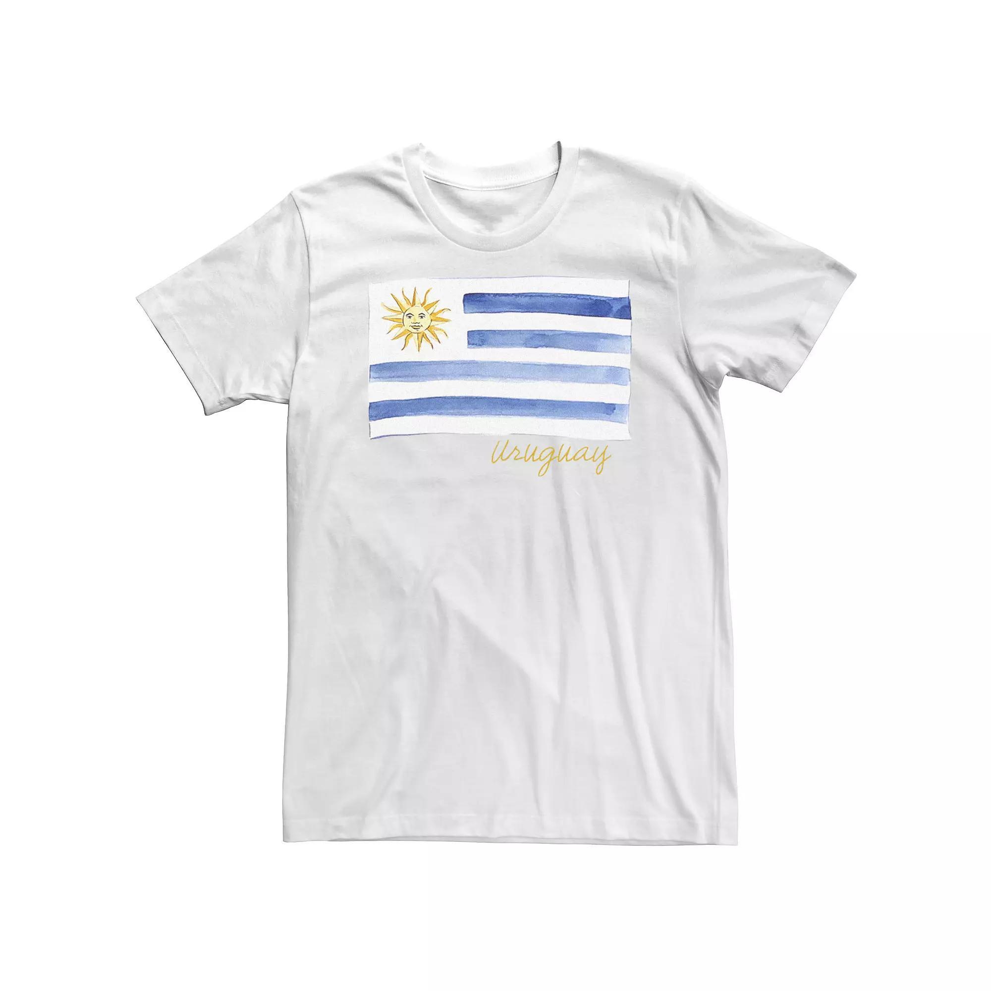 Big & Tall HHM Uruguay Flag Watercolor Tee, Men's, Size: XL Tall, White Product Image