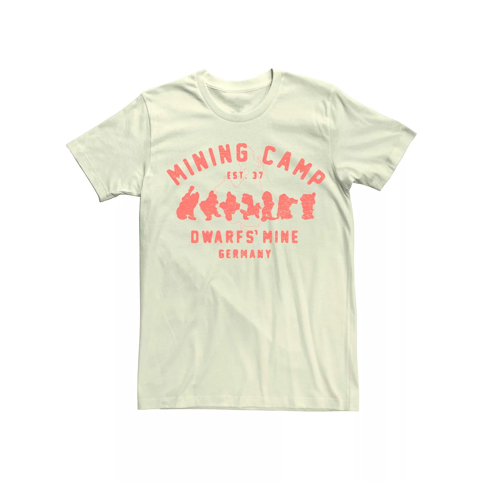 Disney's Snow White Mining Camp Logo Men's Graphic Tee, Size: Medium, Natural Product Image