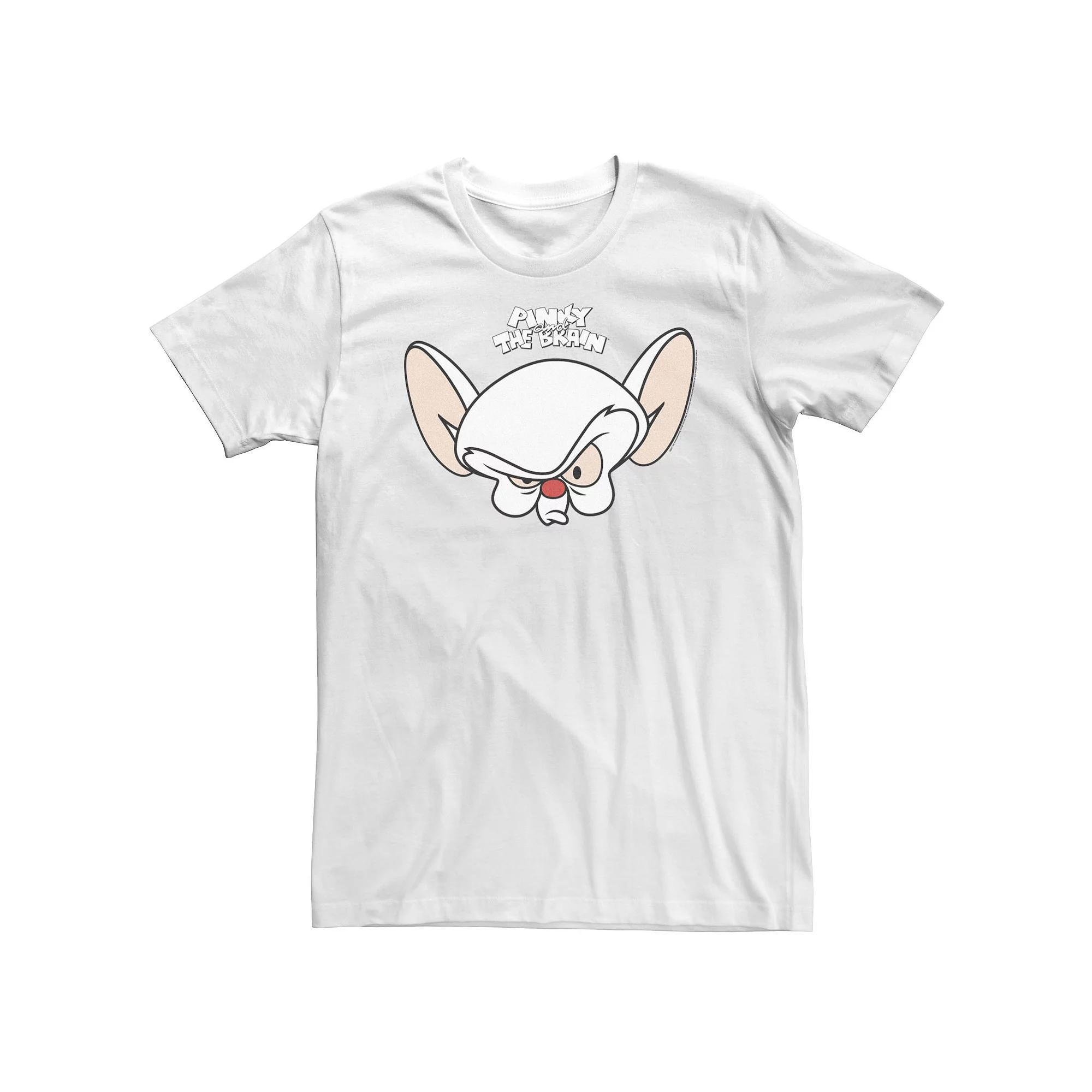 Big & Tall Pinky And The Brain Big Face Tee, Men's, Size: 4XL, White Product Image