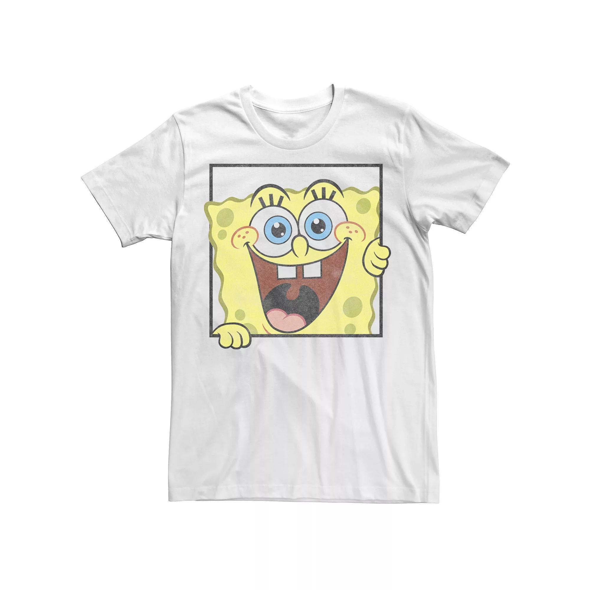 Big & Tall SpongeBob Squarepants Peek A Bob Tee, Men's, Size: 3XLT, White Product Image