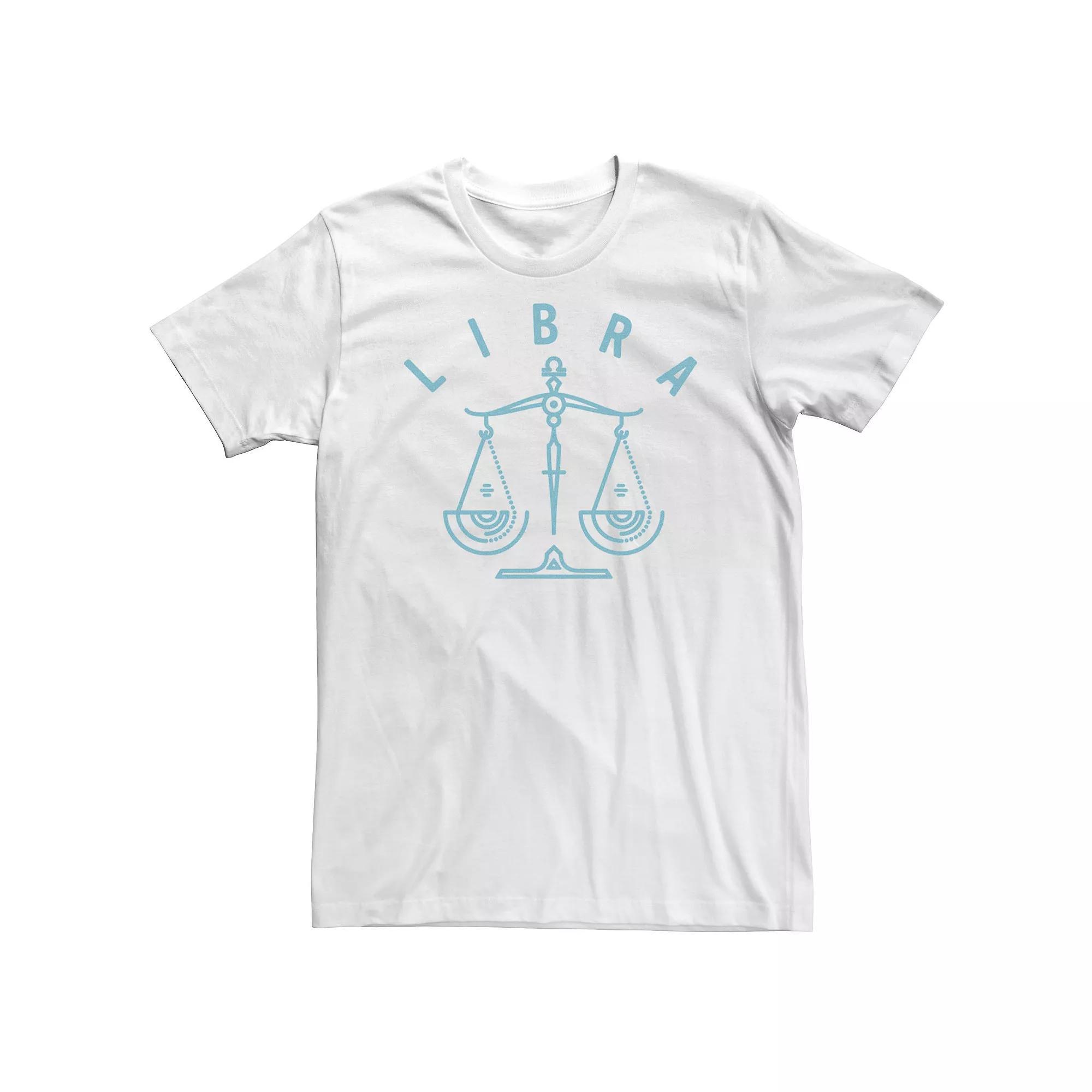 Big & Tall Libra Scale White Ink Sketch Tee, Men's, Size: XL Tall Product Image