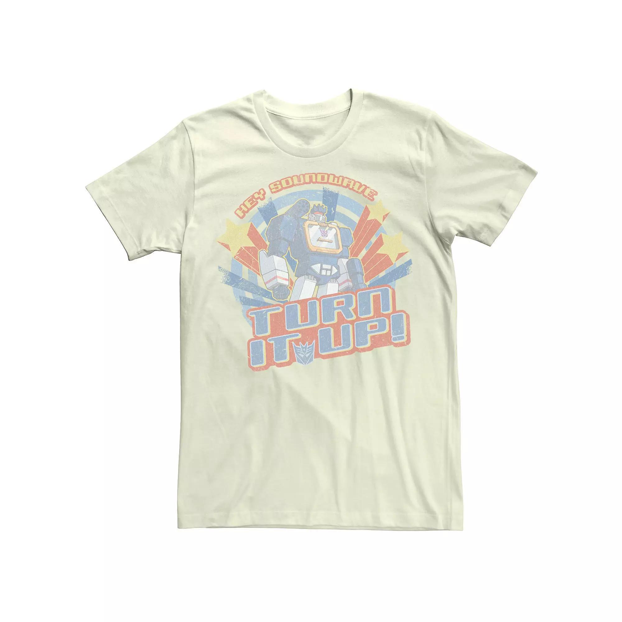 Men's Transformers Hey Soundwave Turn It Up Tee, Size: 3XL, Natural Product Image