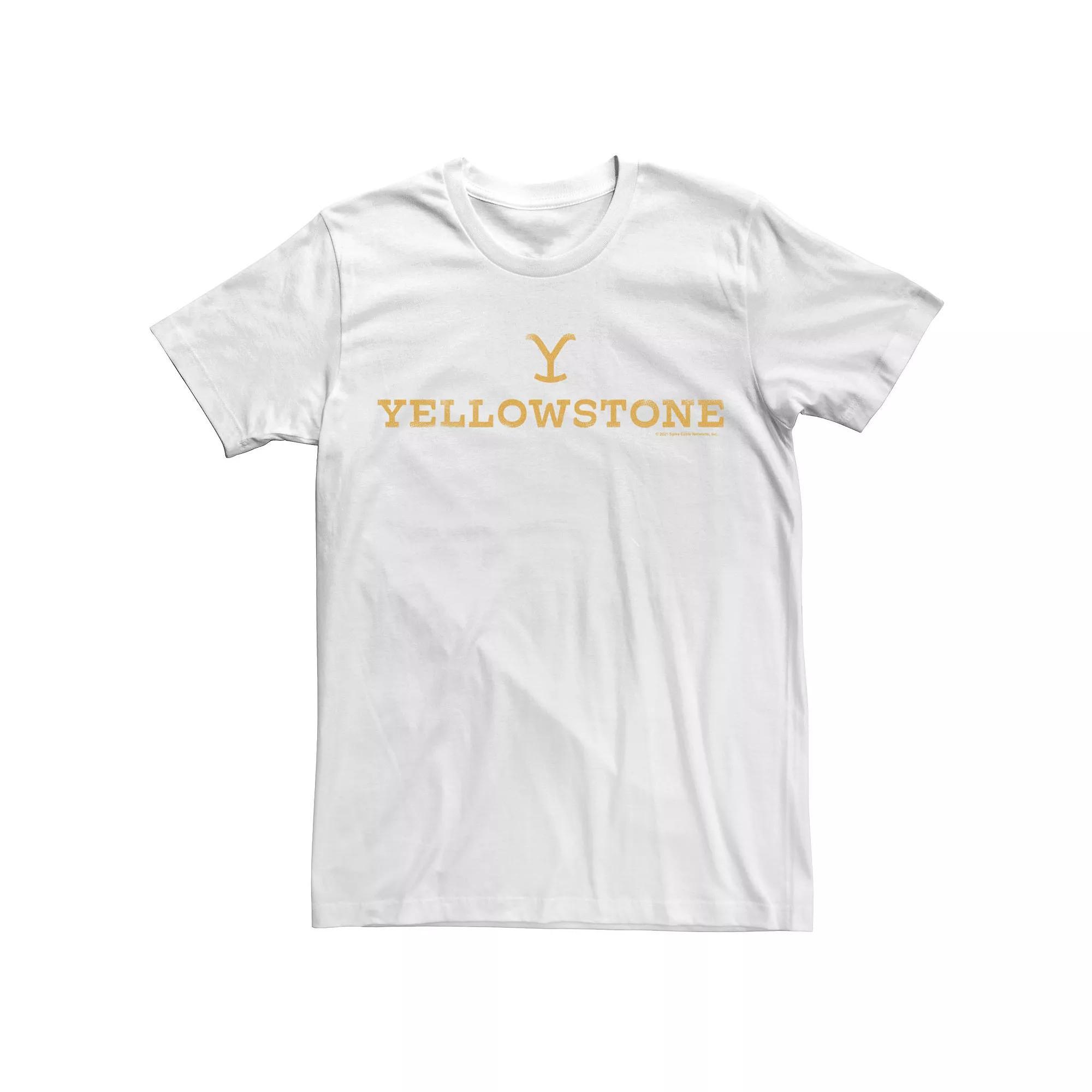 Men's Yellowstone Logo C1 Tee, Size: Small, White Product Image