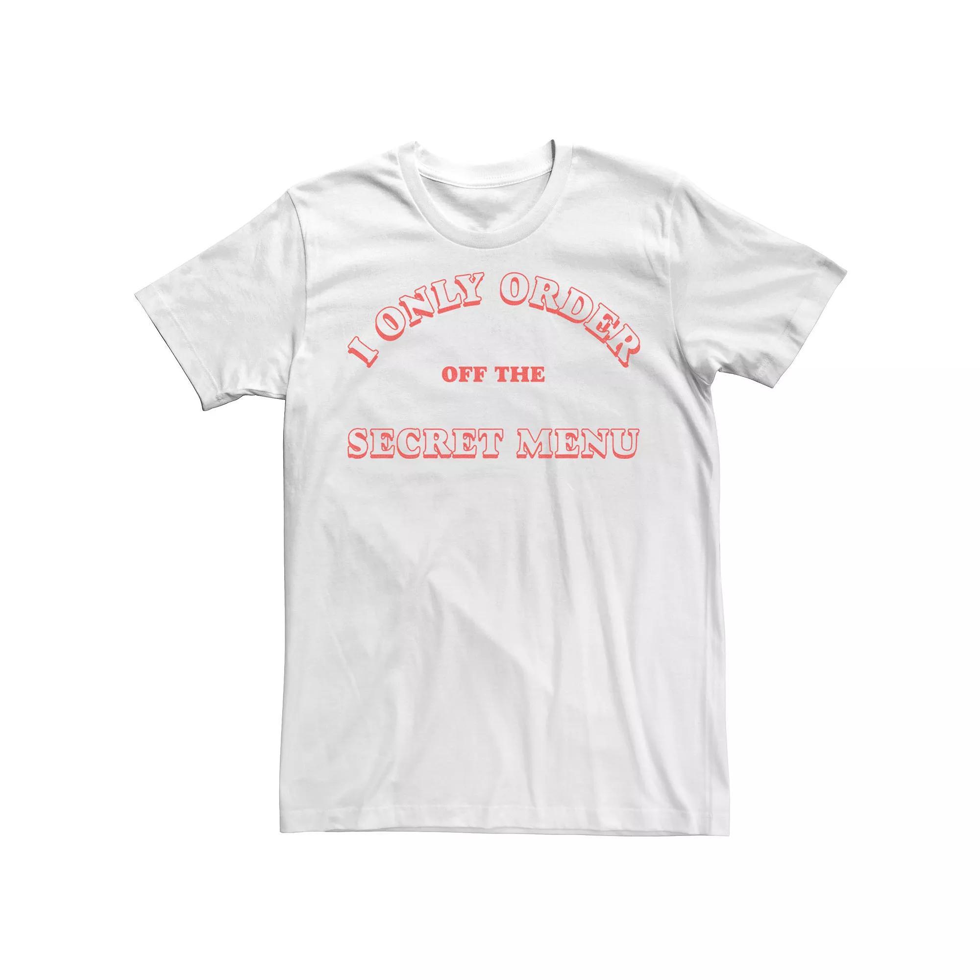 Men's Secret Menu Tee, Size: Medium, White Product Image