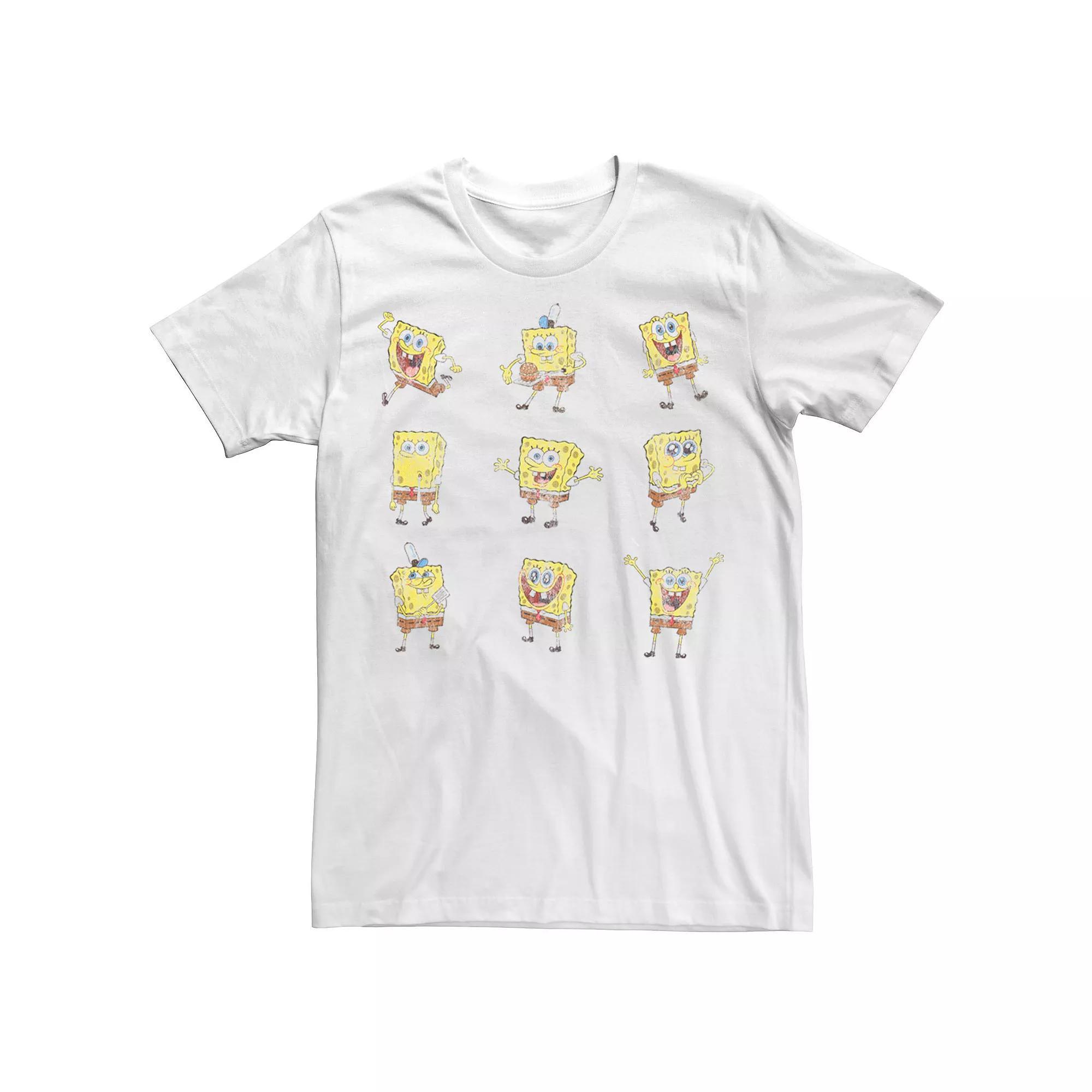 Men's Nickelodeon SpongeBob SquarePants Happy Poses Tee, Size: XL, White Product Image