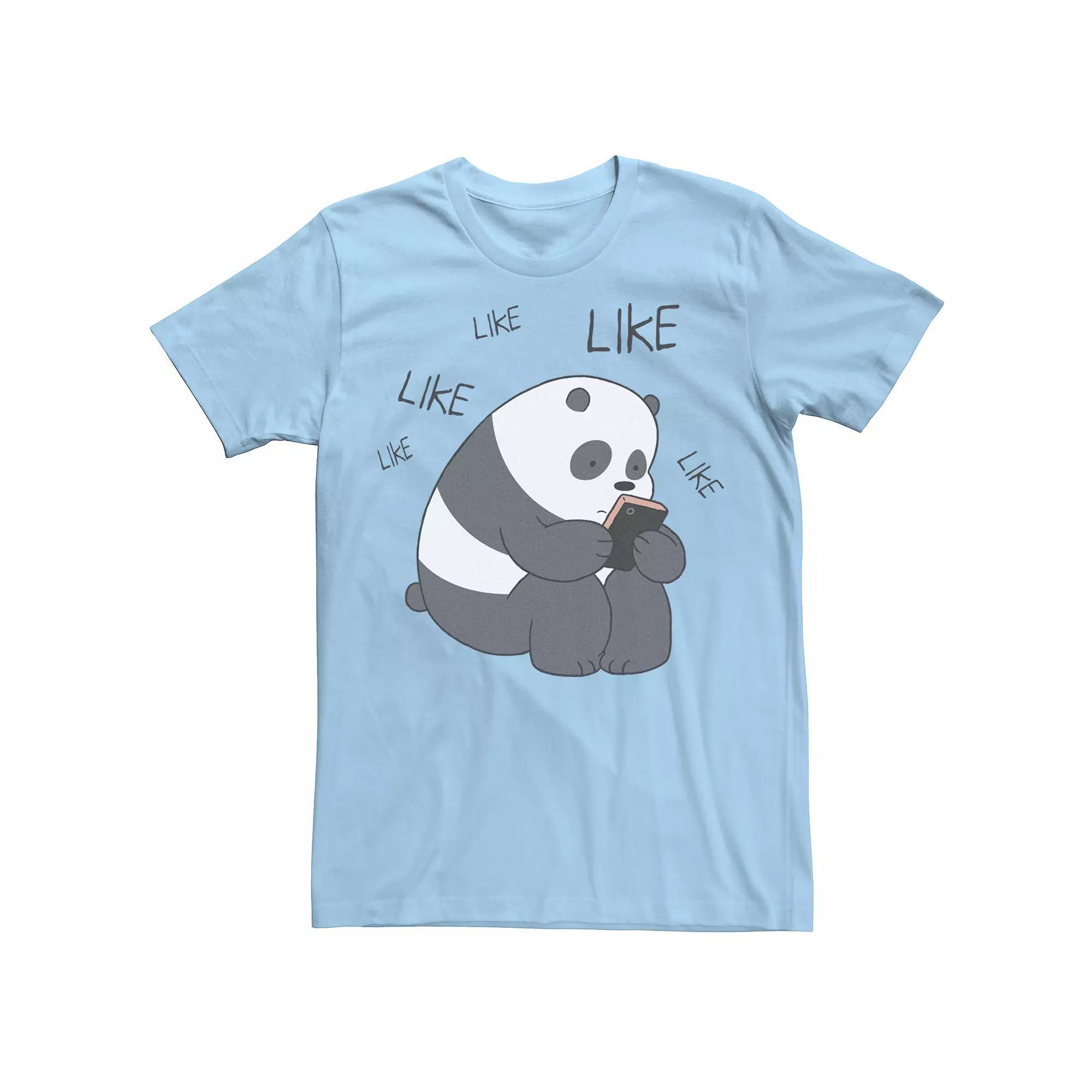 Men's Cartoon Network We Bare Bears Like Like Like Texting Graphic Tee, Size: Medium, Light Blue Product Image