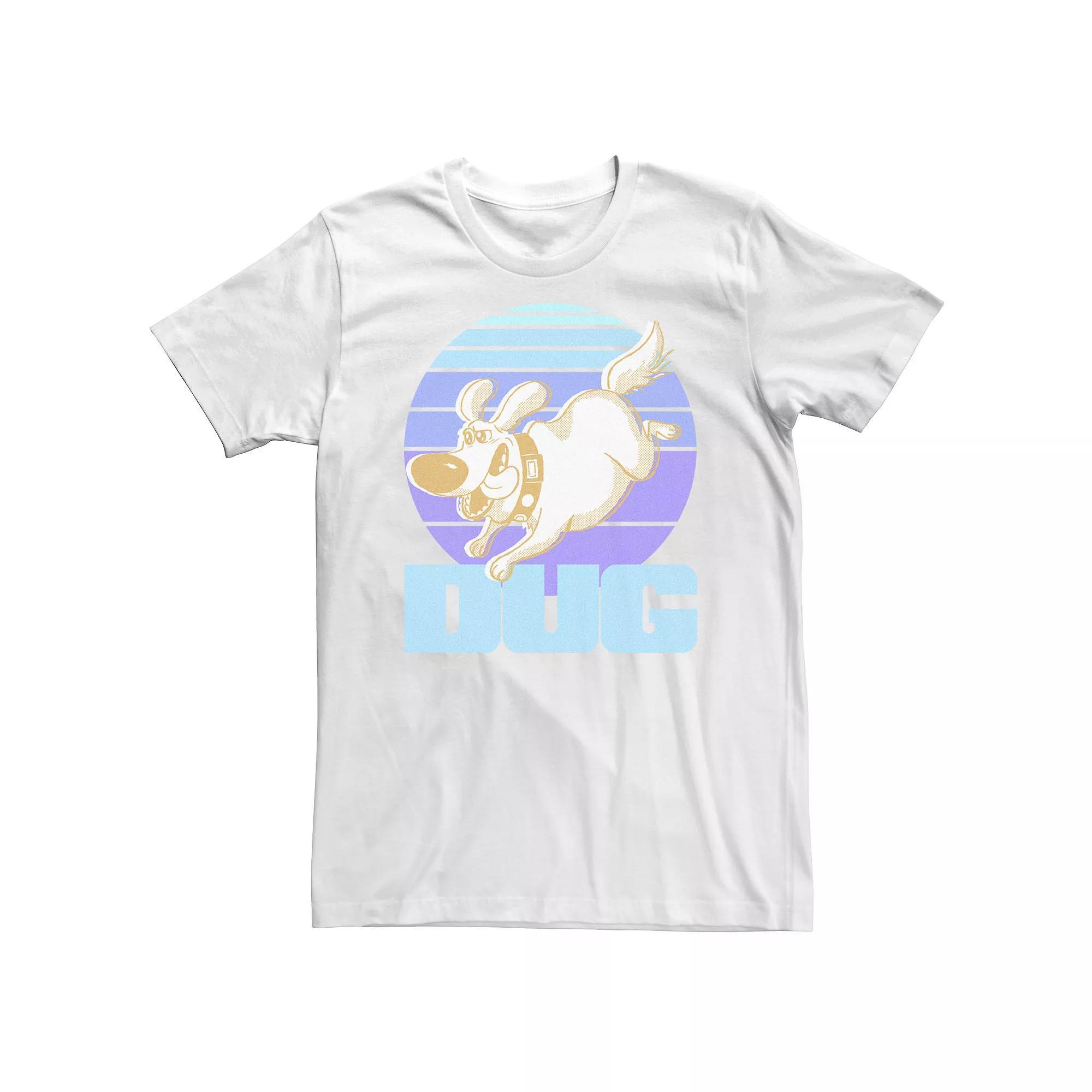 Big & Tall Disney / Pixar Up Dug Retro Portrait Tee, Men's, Size: 4XL, White Product Image
