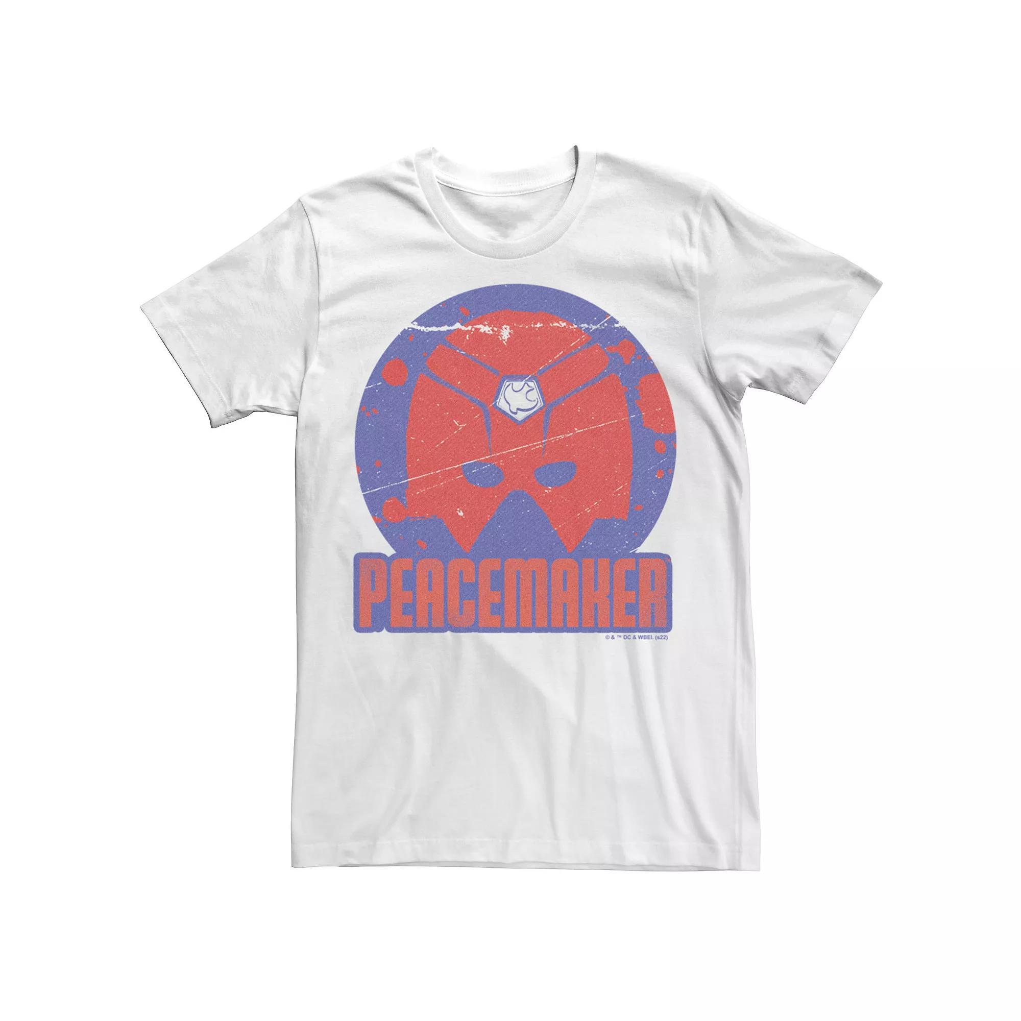 Men's DC Comics Peacemaker Helmet Symbol Tee, Size: Large, White Product Image