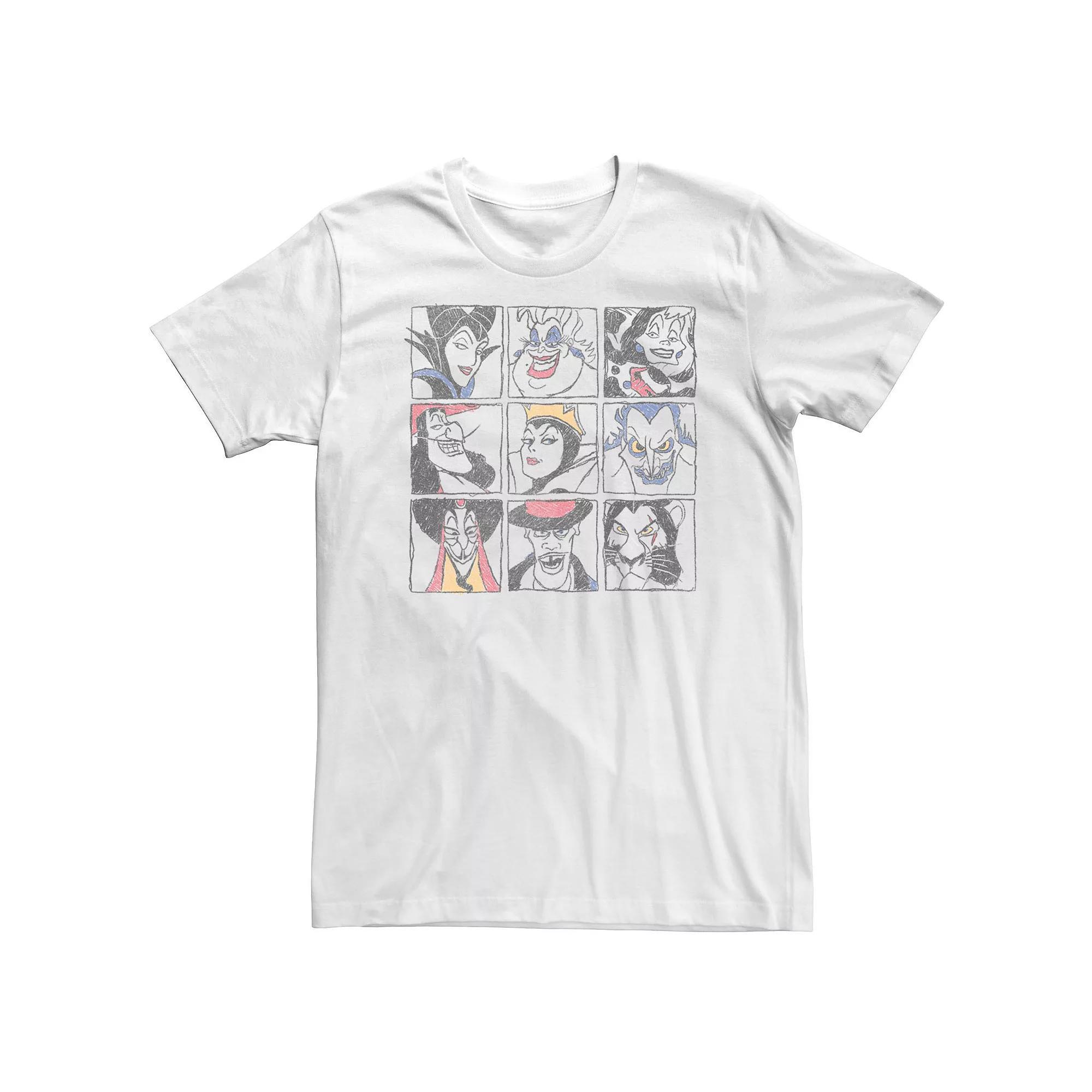 Disney's Villains Big & Tall Lineup Tee, Men's, Size: 3XL Tall, White Product Image