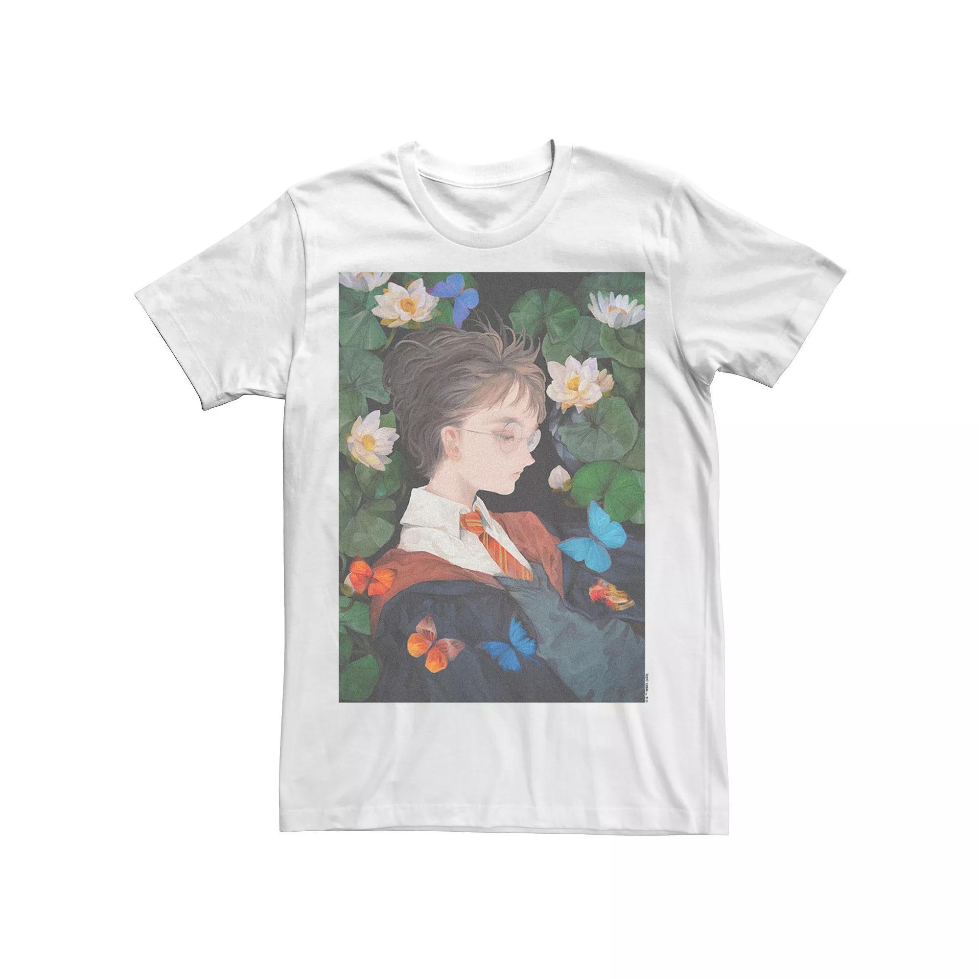 Men's Harry Potter Deathly Hallows 2 Butterfly Tee, Size: XS, White Product Image