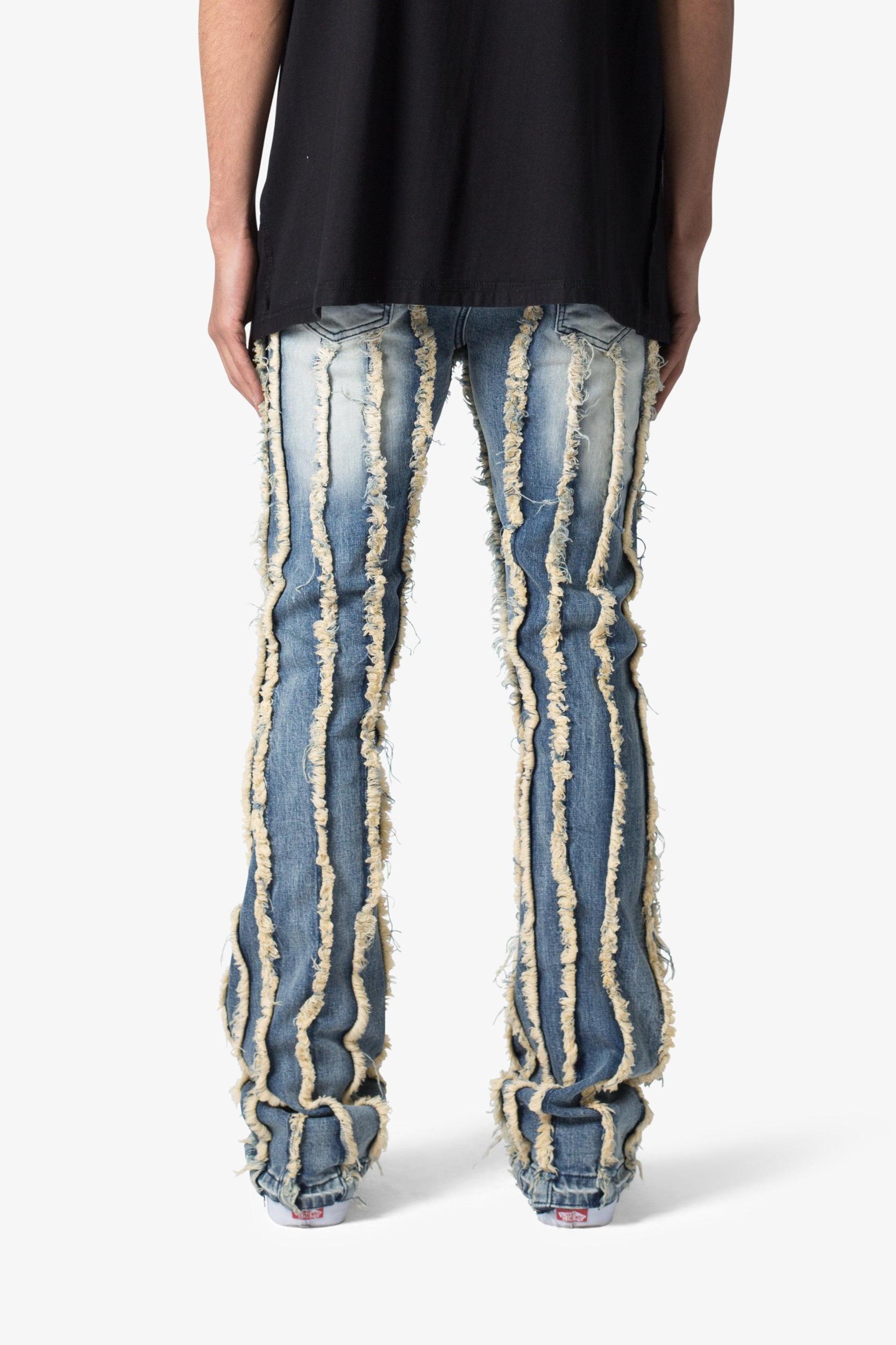 X641 Skinny Stacked Ripped Denim - Medium Blue Product Image