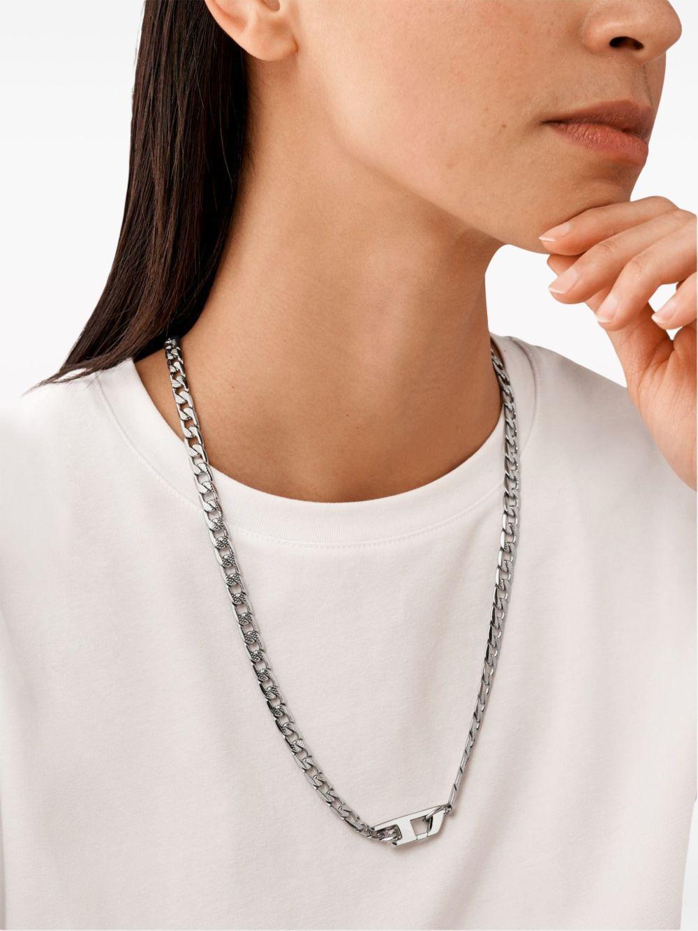 logo-pendant curb-chain necklace Product Image