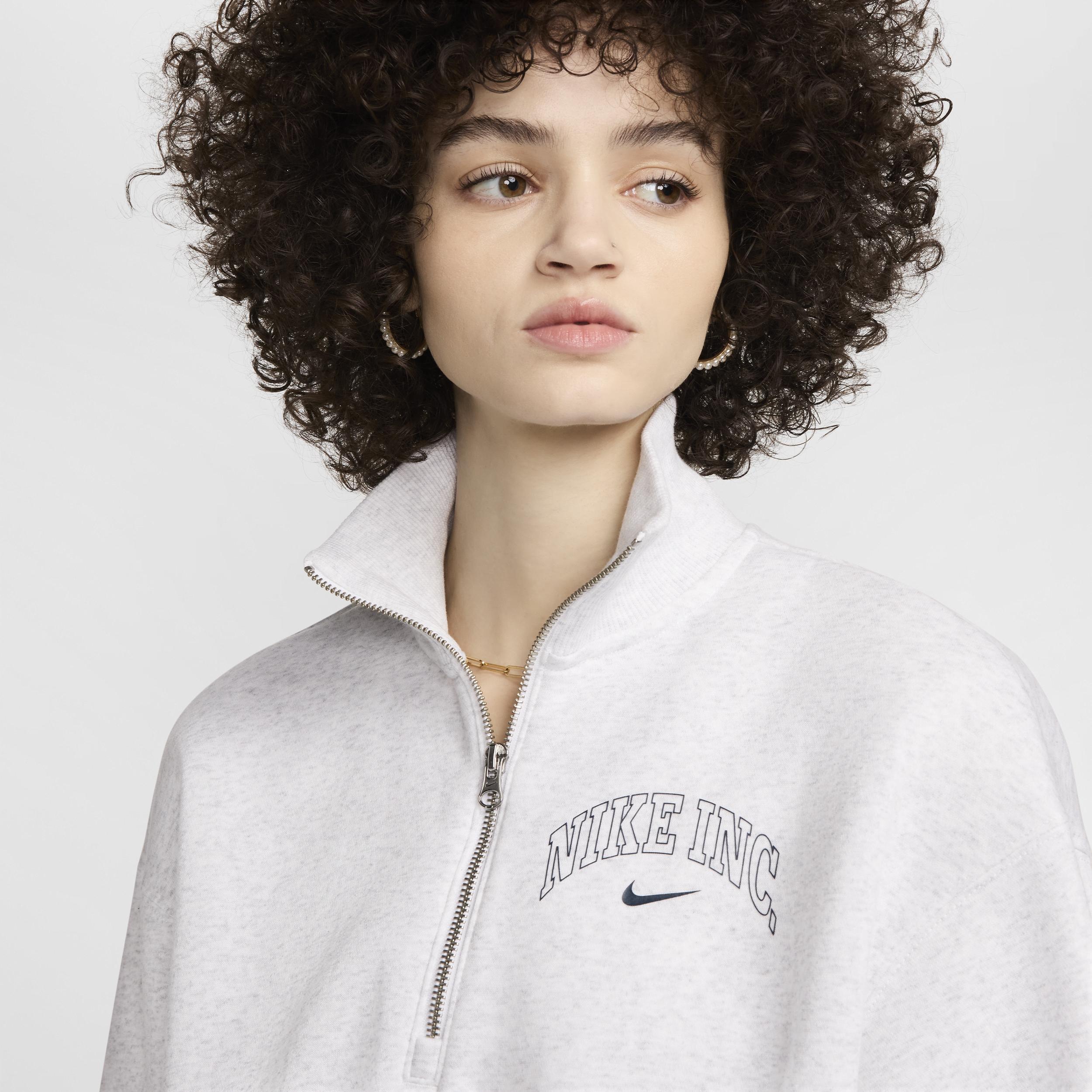 Nike Sportswear Phoenix Fleece Women's 1/2-Zip Cropped Sweatshirt Product Image