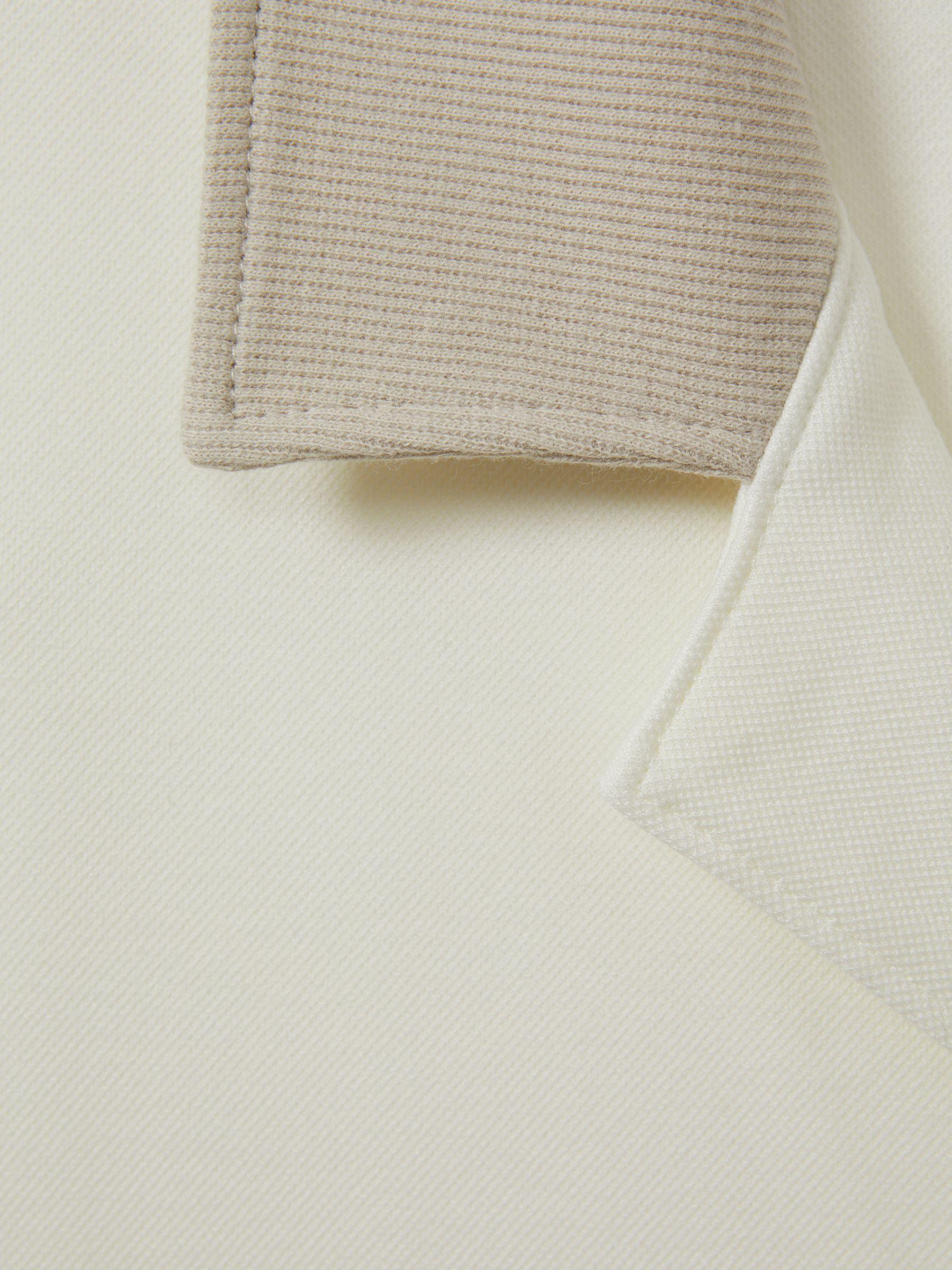 Roan White Paige Knitted Pique Cuban Collar Shirt Product Image
