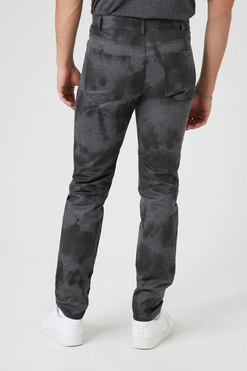 Slim-Fit Twill Tie Dye Pants | Forever 21 Product Image