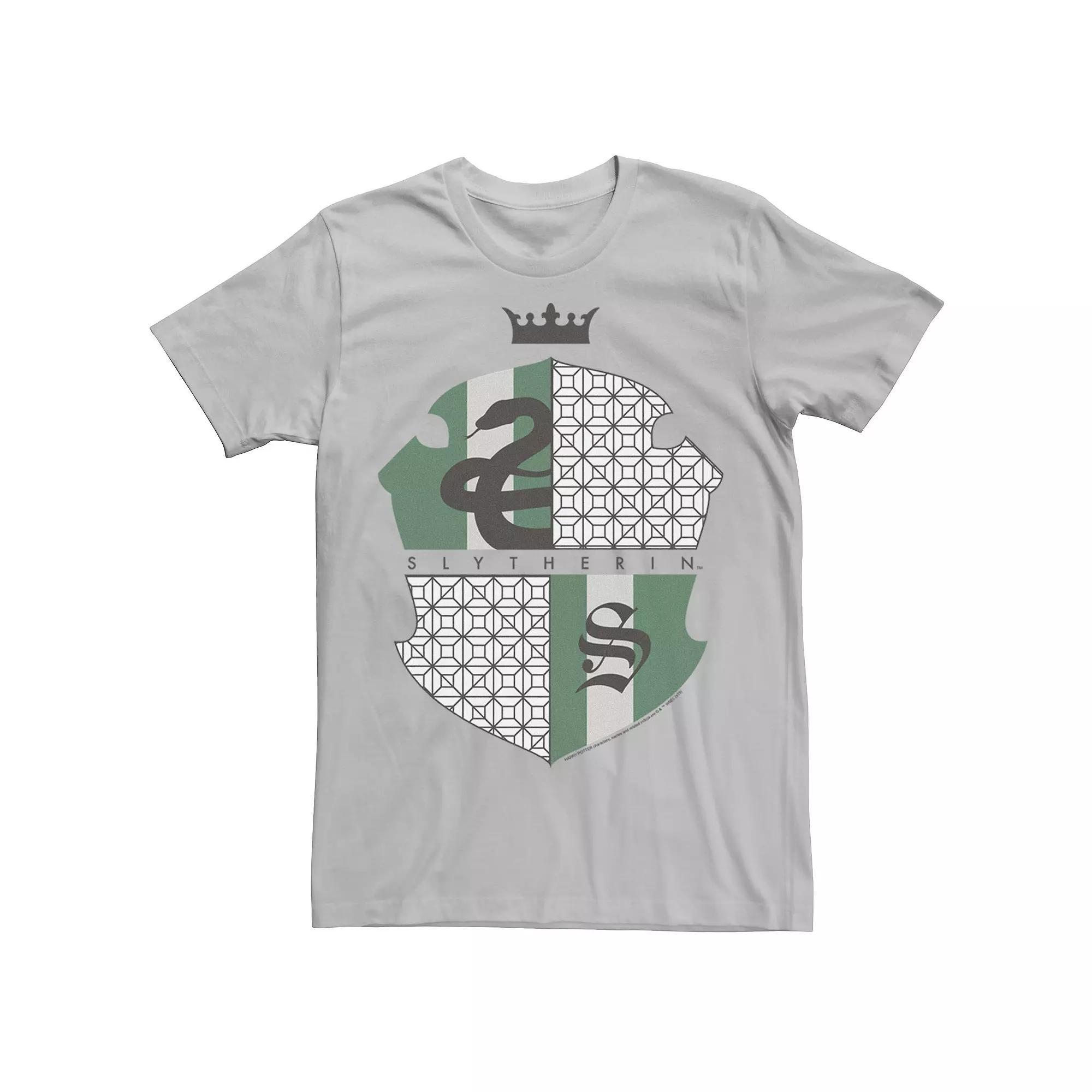 Men's Deathly Hallows 2 Slytherin Shield Tee, Size: XXL, Silver Product Image