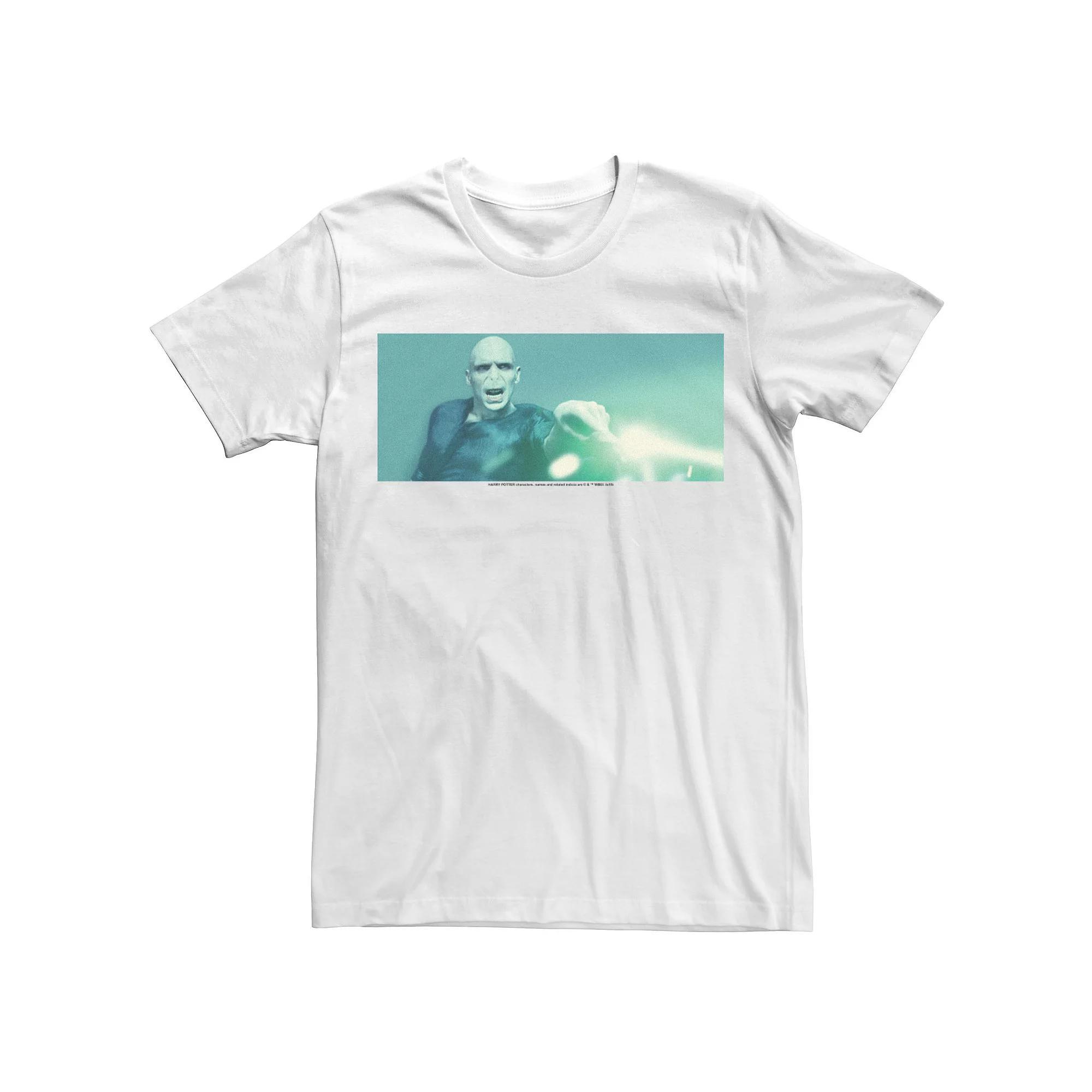 Men's Harry Potter Lord Voldemort Casting Spell Poster Tee, Size: Medium, White Product Image