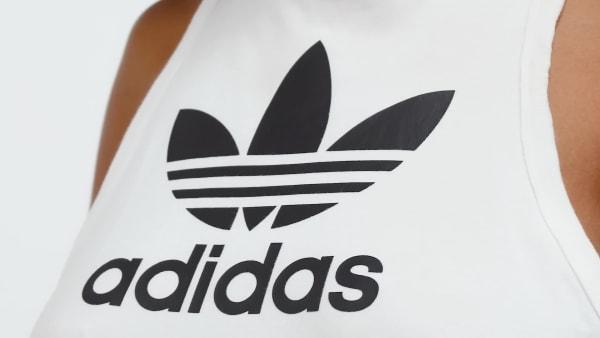 adidas Trefoil Tank Top White M Womens Product Image