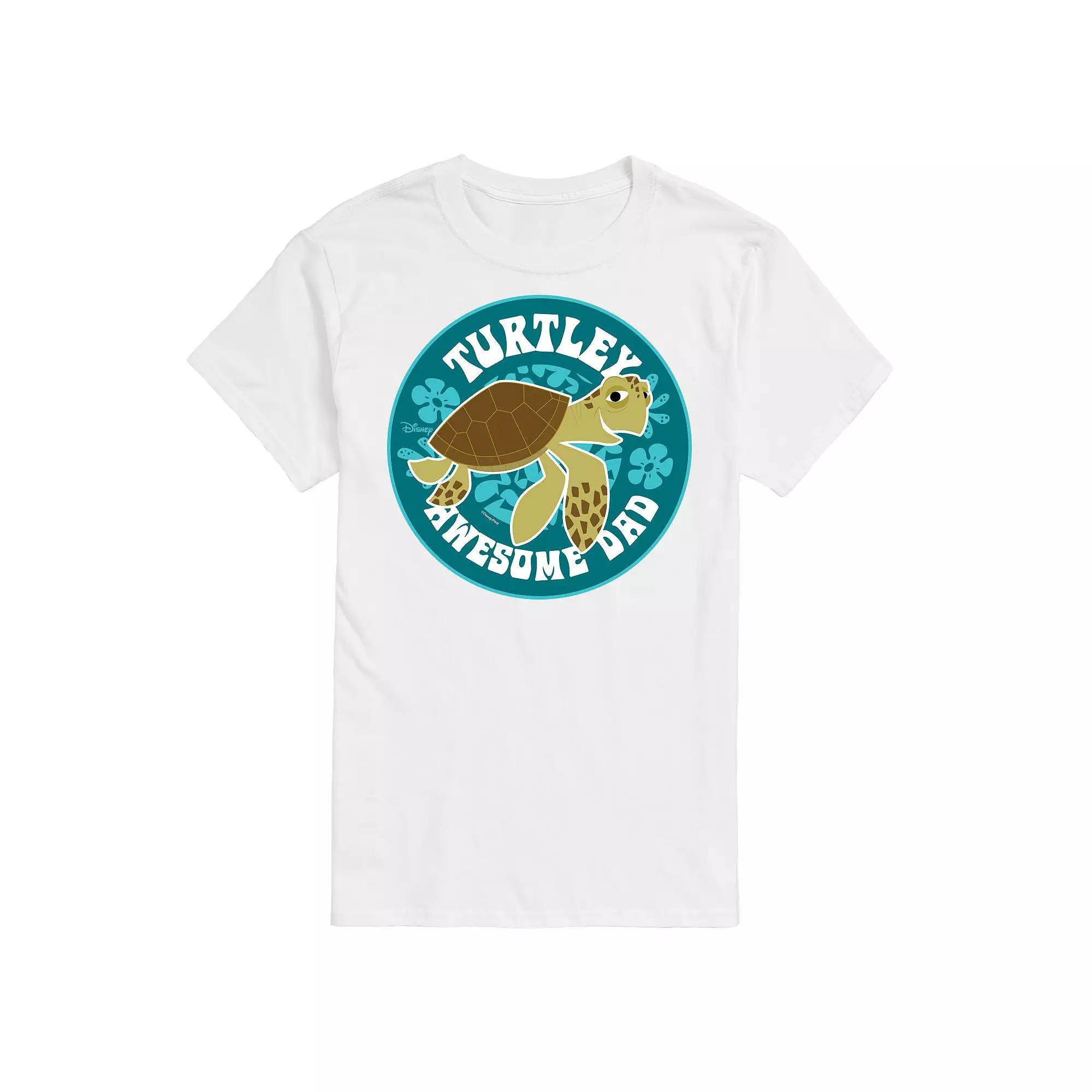 Disney / Pixars Finding Nemo Big & Tall Turtley Awesome Dad Graphic Tee, Mens Product Image