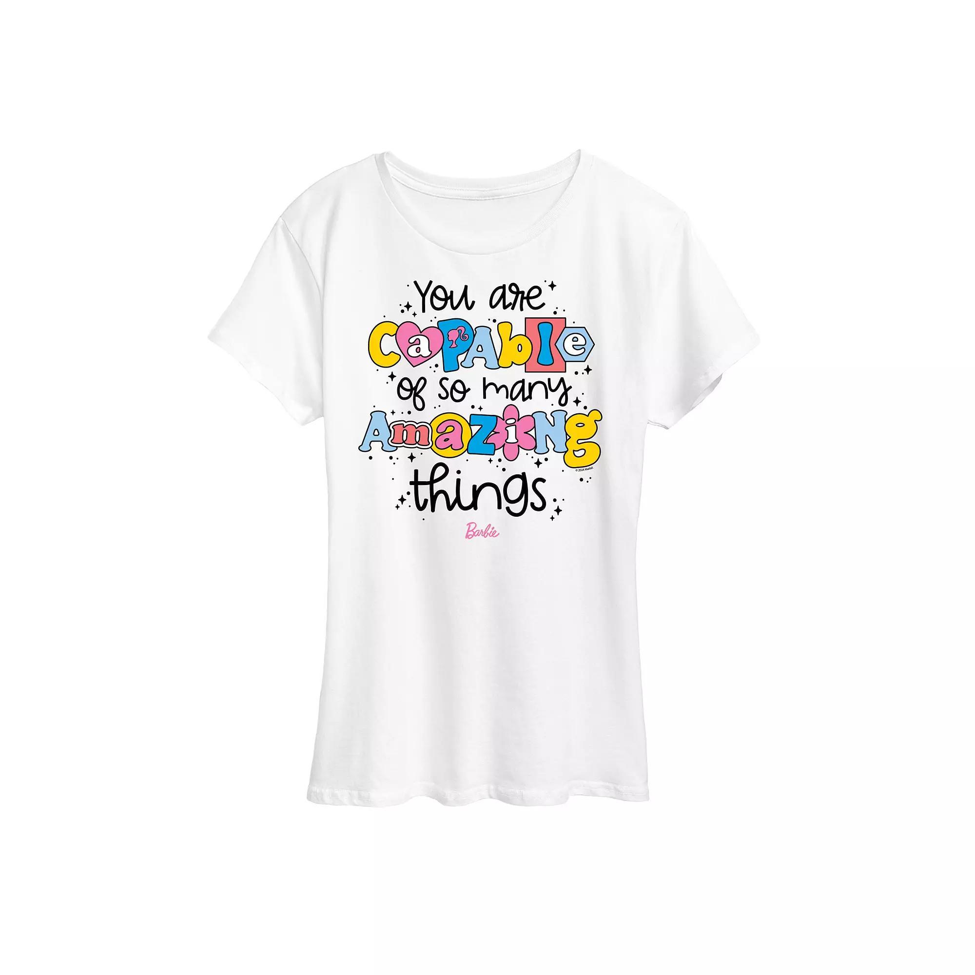 Womens Barbie You Are Capable Graphic Tee Product Image