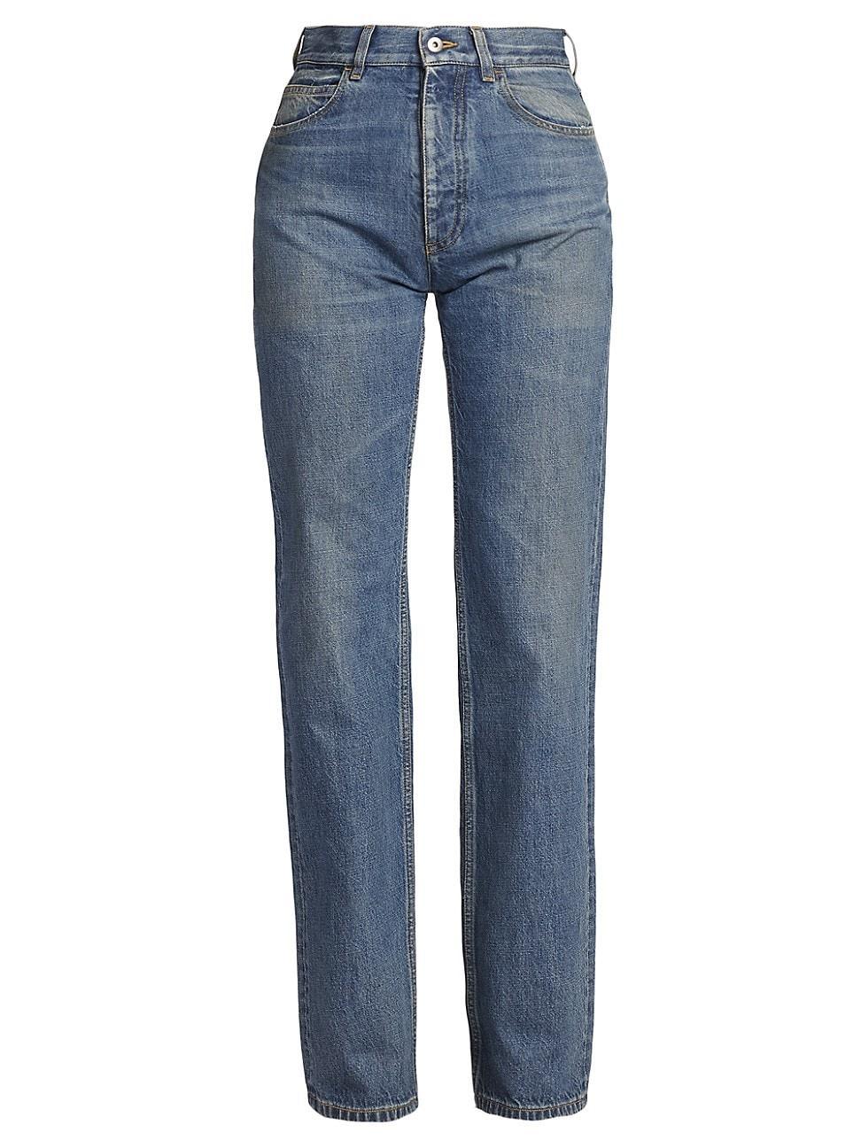 Womens Boyfriend-Fit Mid-Rise Jeans Product Image