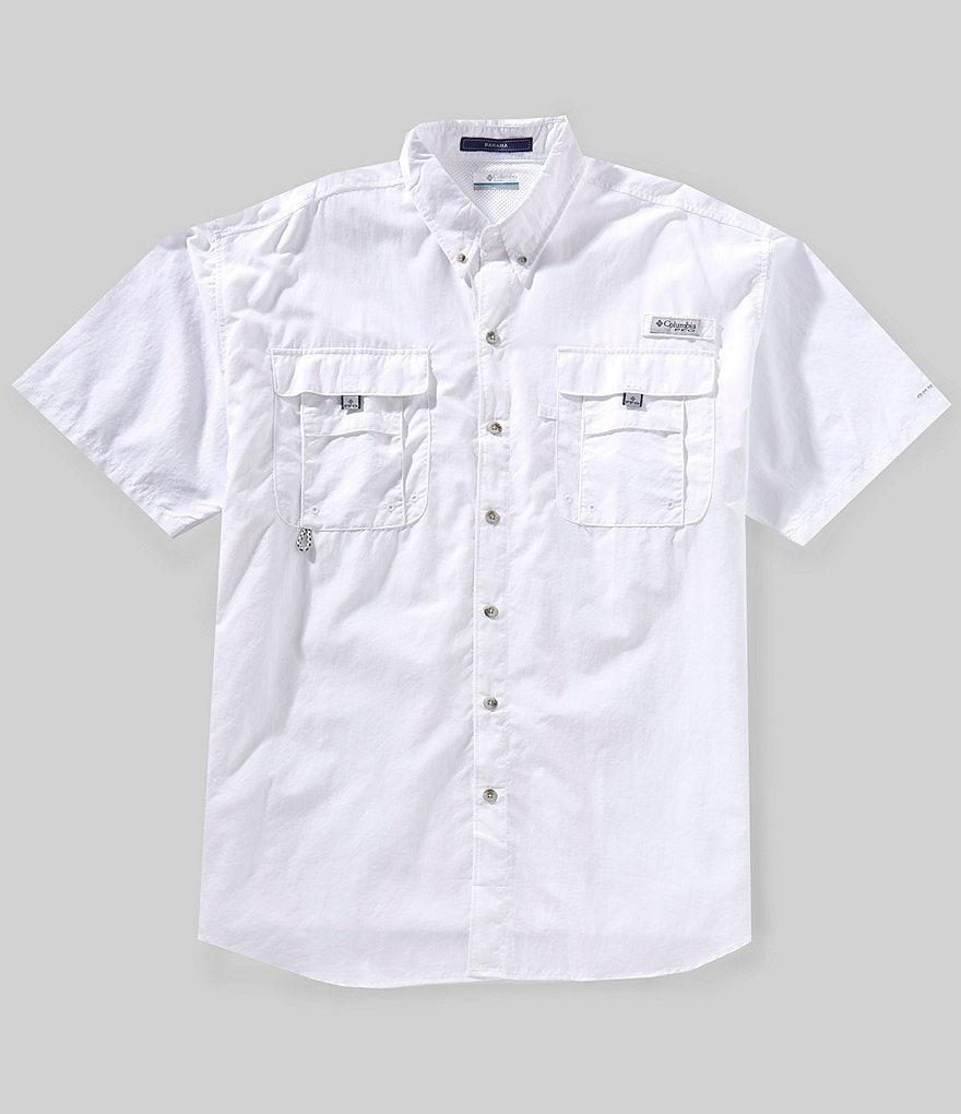 Columbia PFG Big & Tall Bahama II Solid Short-Sleeve Woven Shirt Product Image