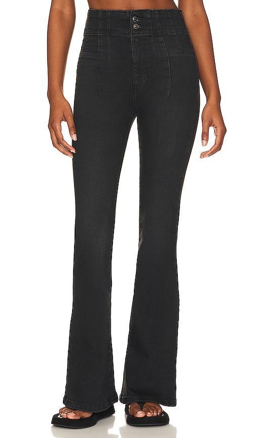 Free People Jayde High Rise Stretch Denim Flared Leg Denim Jeans Product Image