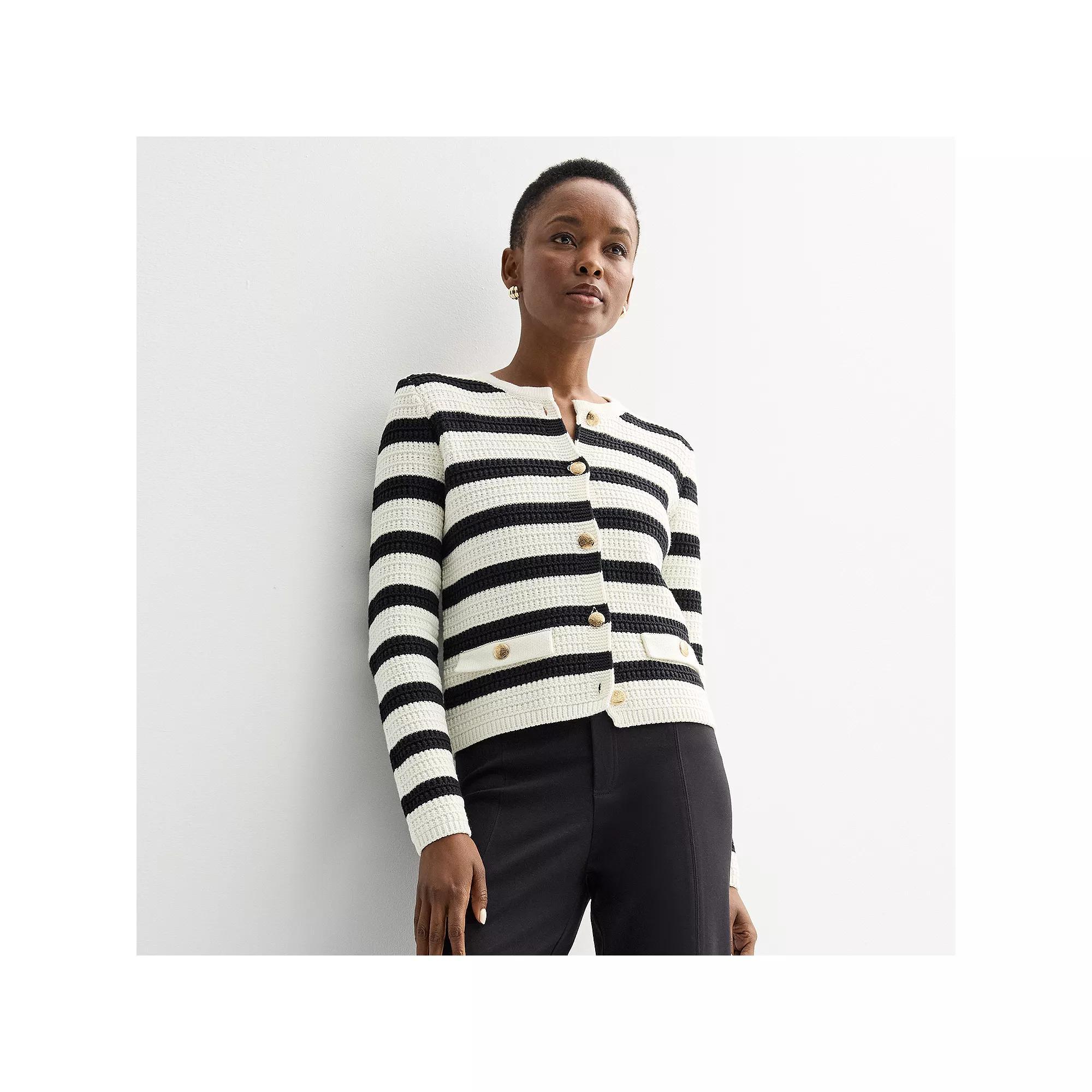 Womens Nine West Textured Button-Front Cardigan Product Image