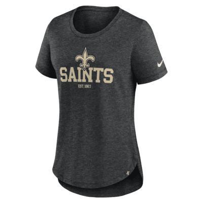 Women's Nike Heather Black New York Jets Fashion Tri-Blend T-Shirt, Size: XS, Charco Product Image