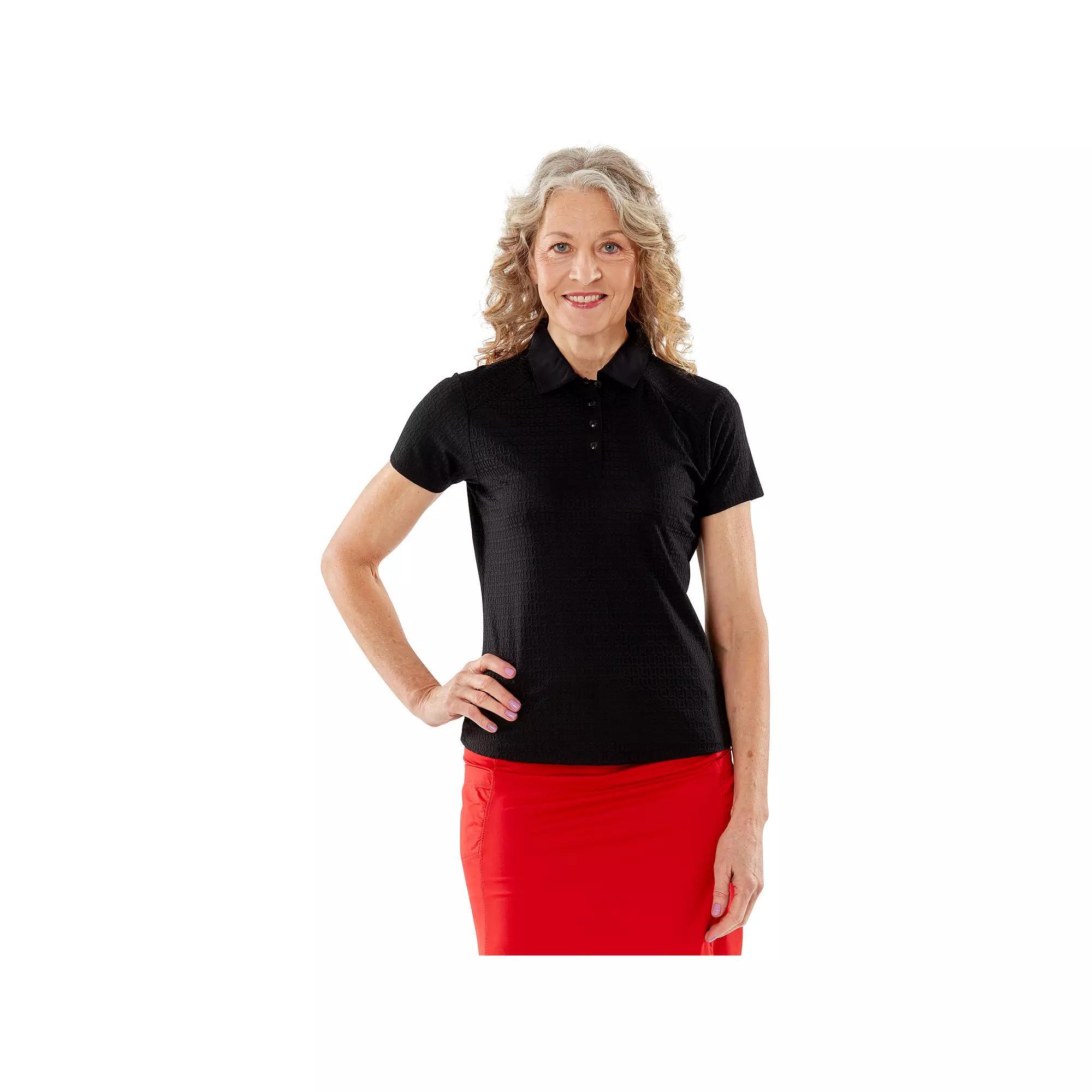 Women's Nancy Lopez Golf Journey Polo, Size: Large, Black Product Image