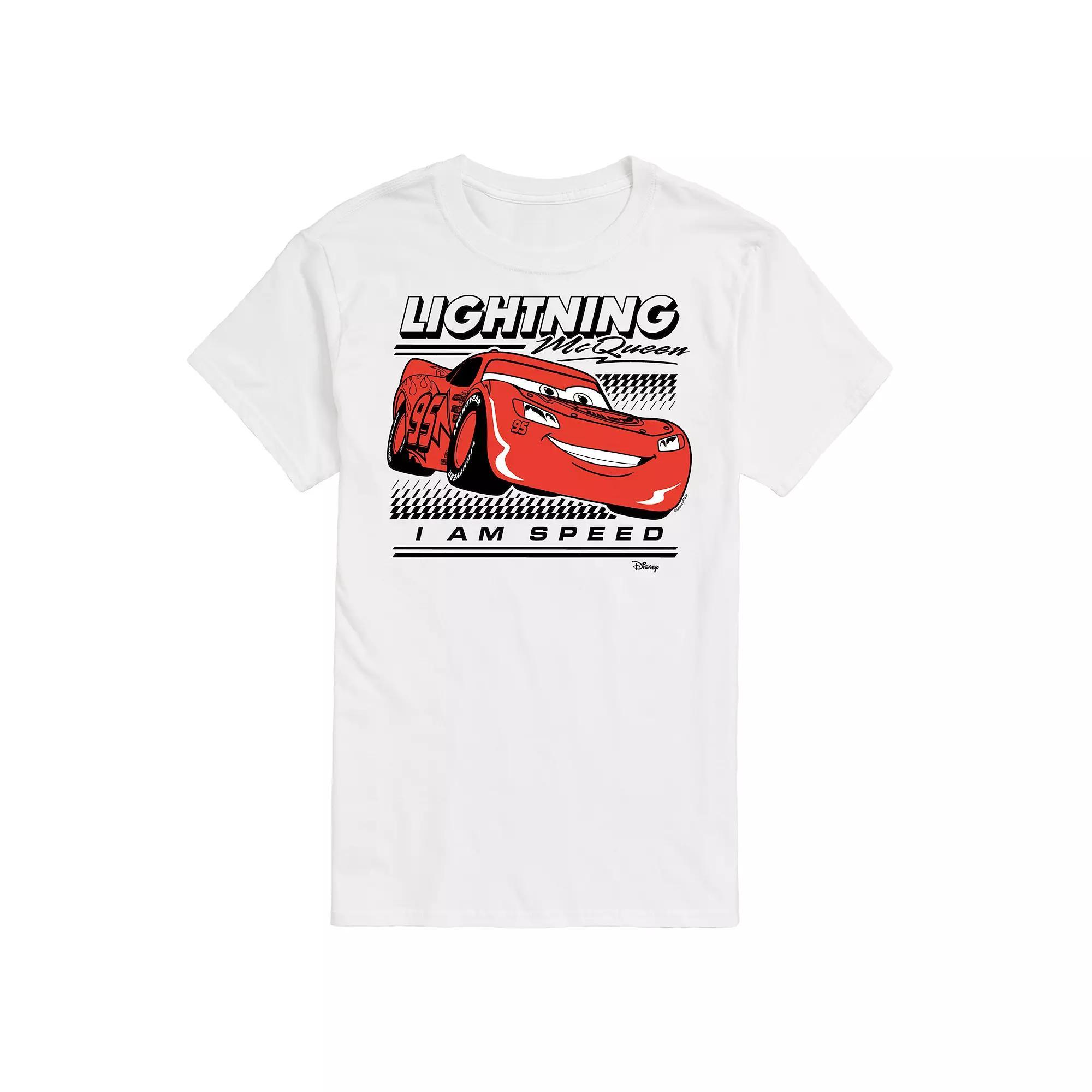 Disney / Pixar's Cars Lightening McQueen Men's I Am Speed Graphic Tee, Size: Large, White Product Image