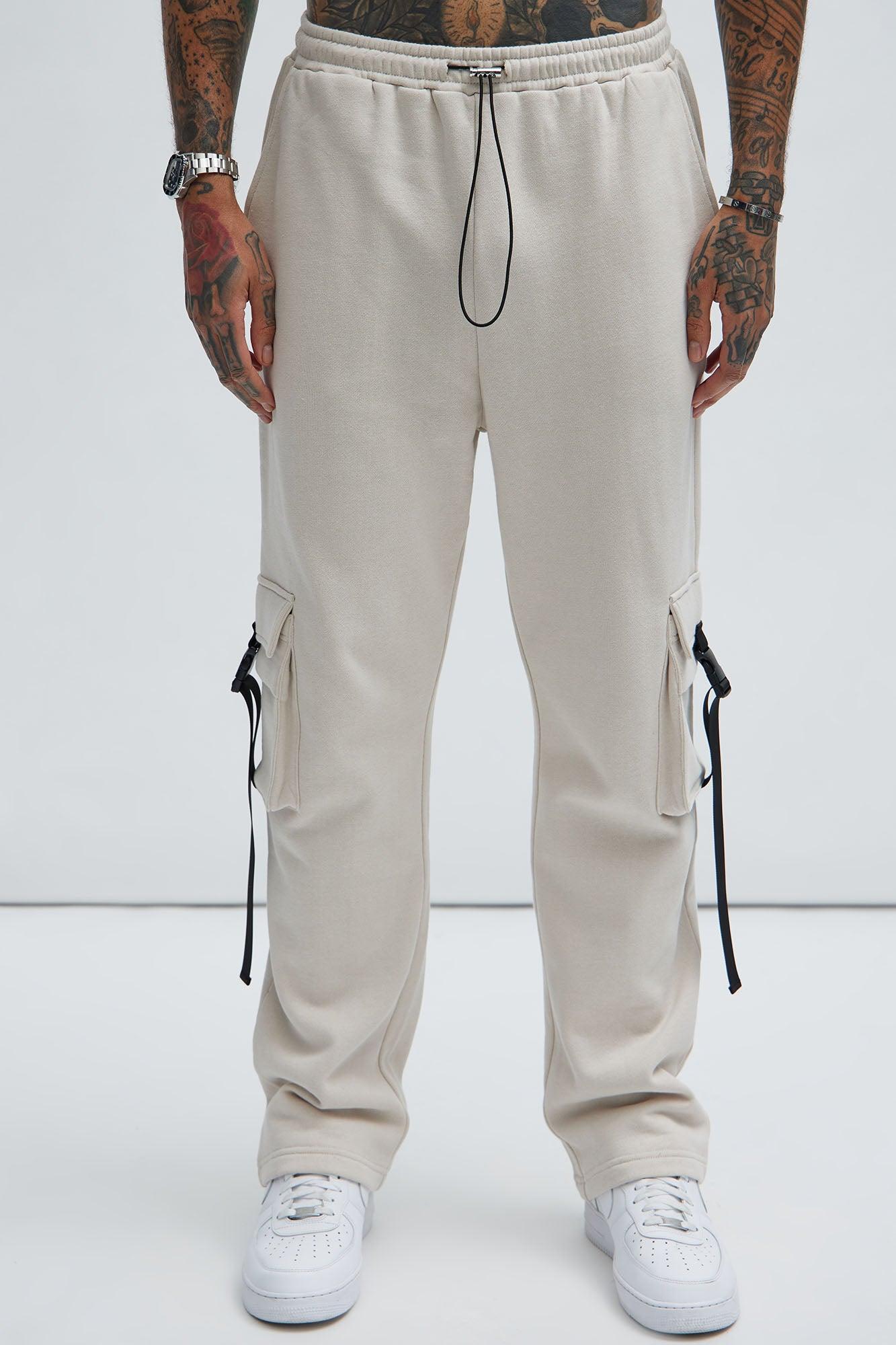 Tyson Buckle Straight Sweatpants - Stone Product Image