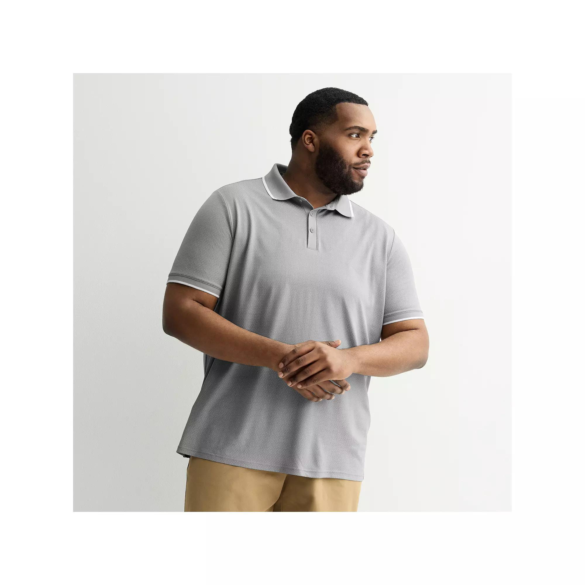 Big & Tall FLX Tipped Commuter Polo, Men's, Size: XXL Tall, Grey Product Image