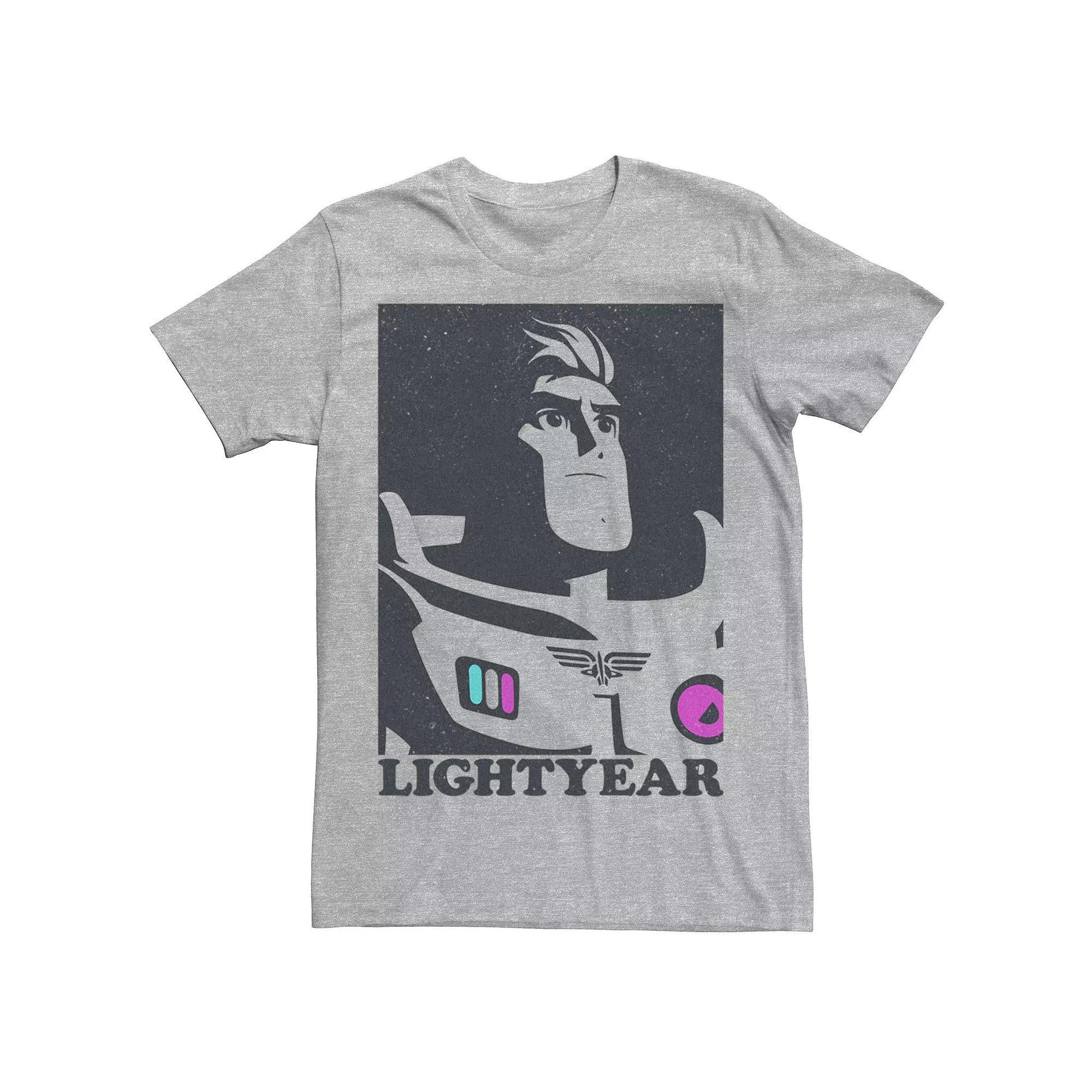 Disney / Pixar's Lightyear Buzz Men's Black And White Contrast Tee, Size: XXL, Athletic Grey Product Image