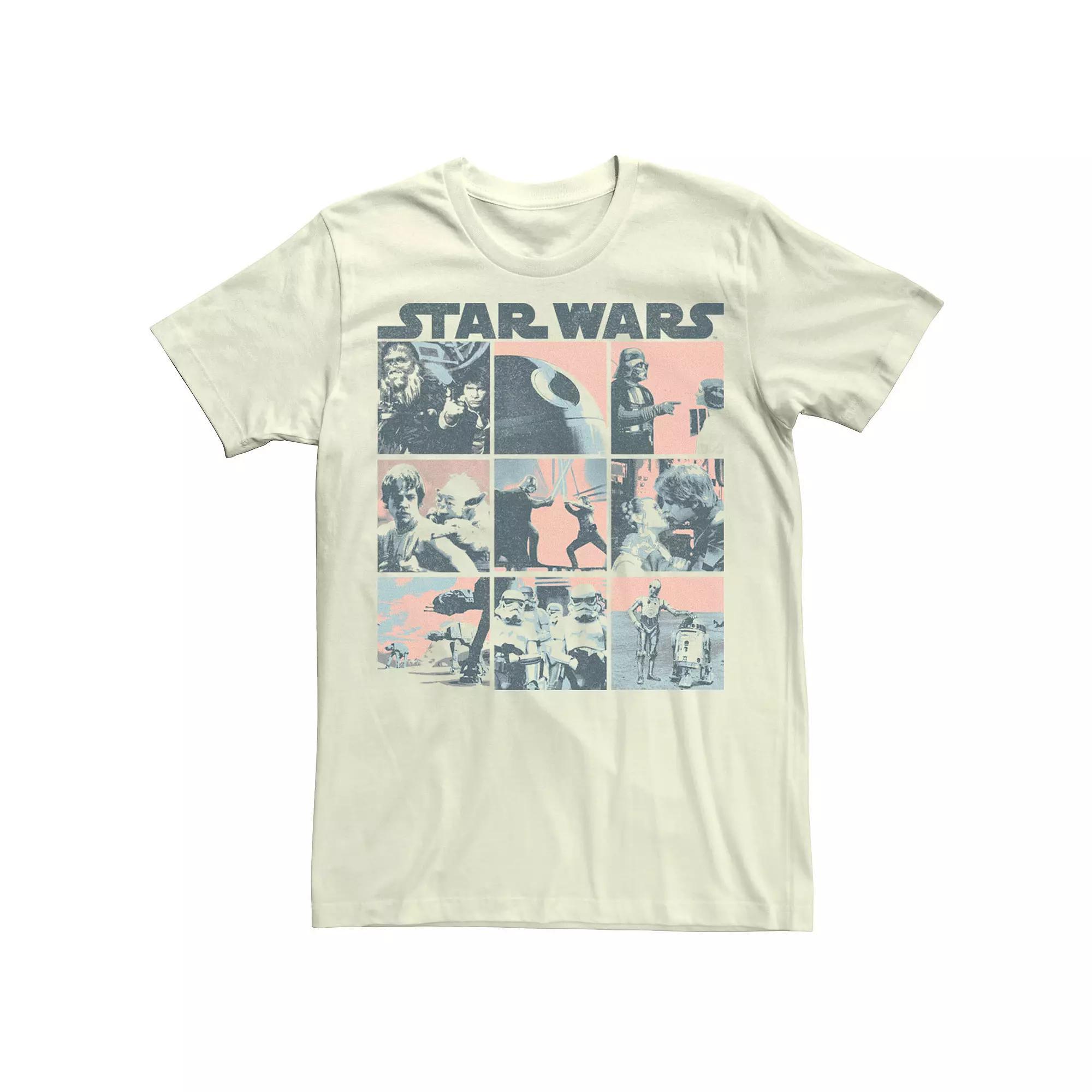Men's Star Wars Retro Scene Box Up Tee, Size: Large, Natural Product Image