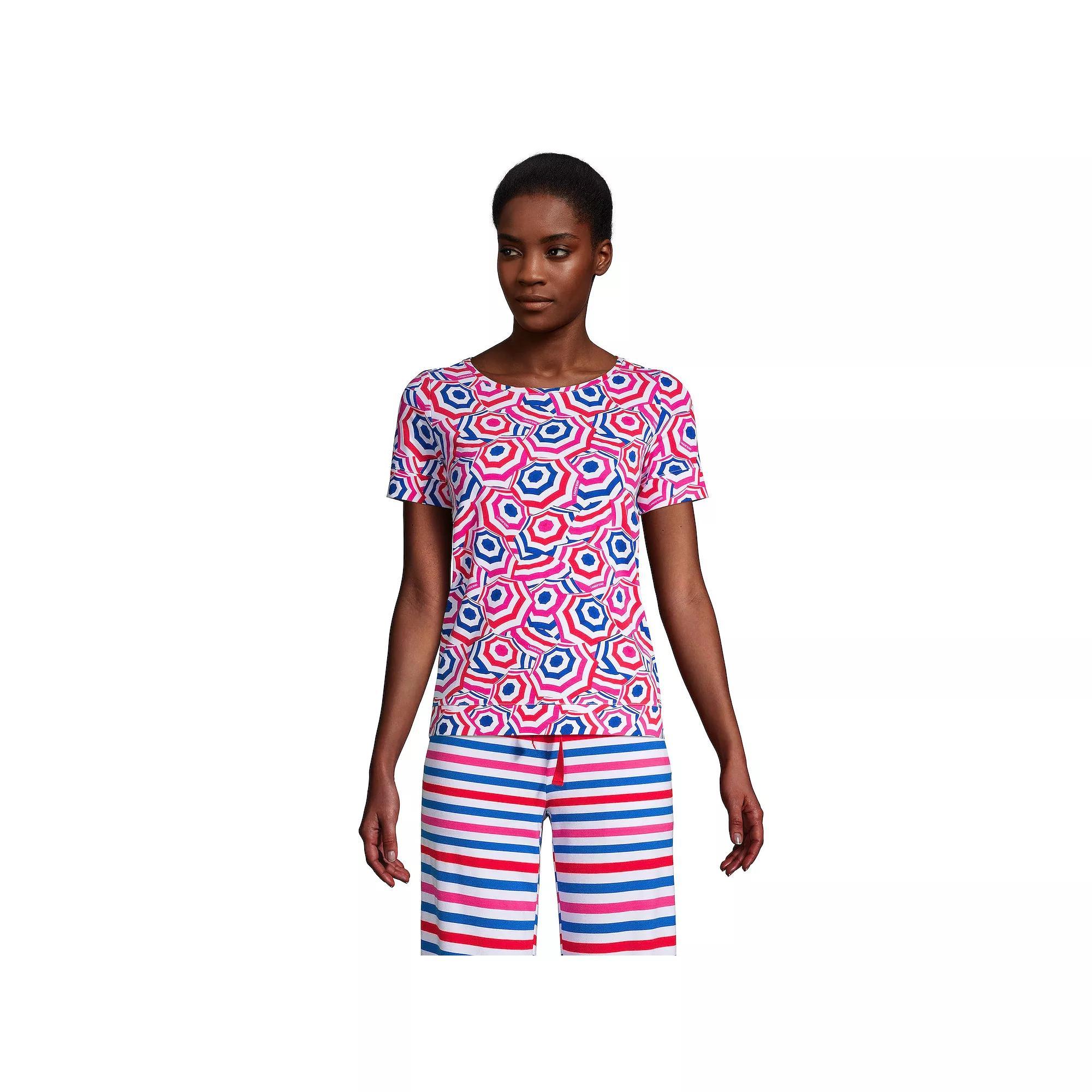 Womens Lands End Short Sleeve Pajama Tee Product Image