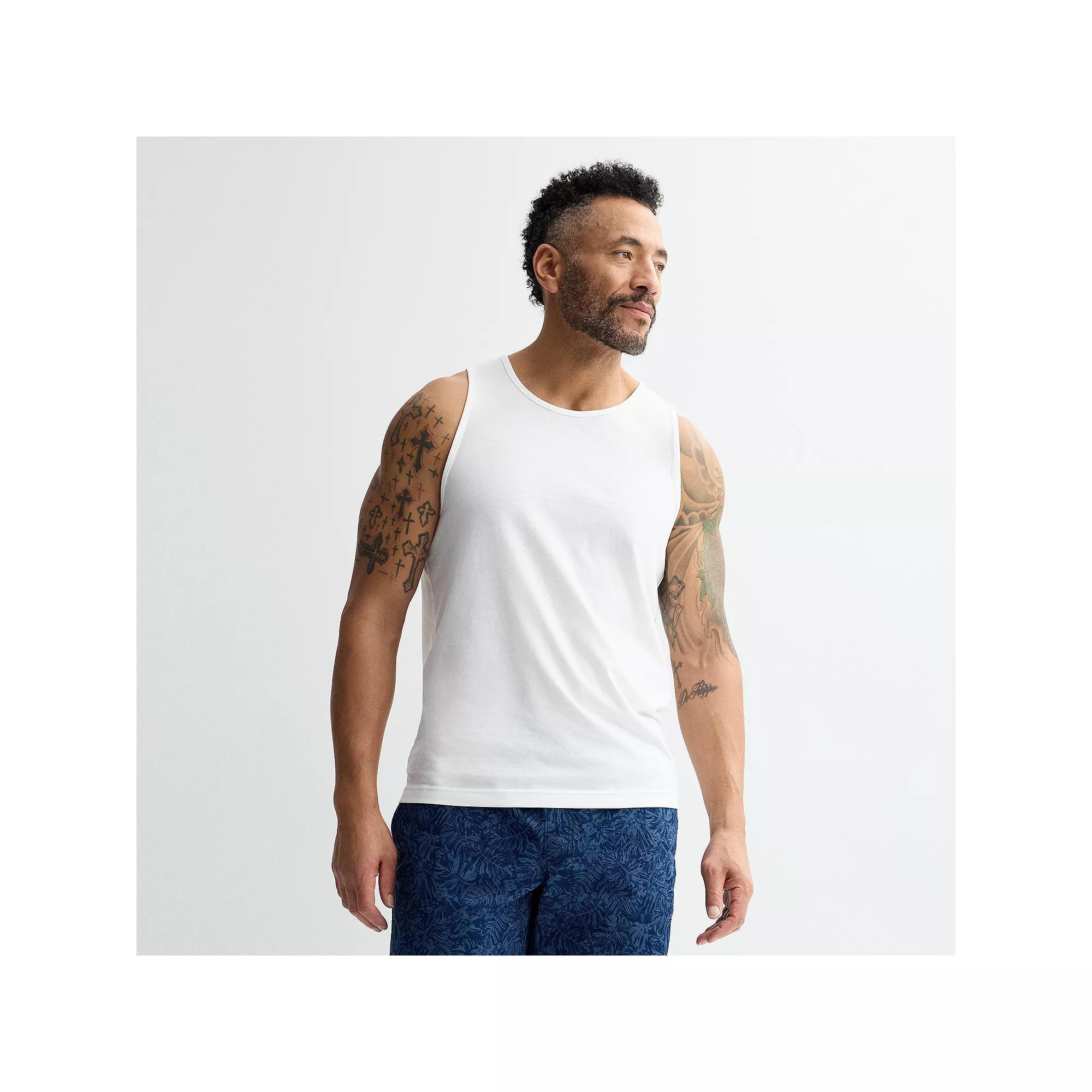 Men's Sonoma Goods For Life® Supersoft Tank Top, Size: Medium, White Product Image