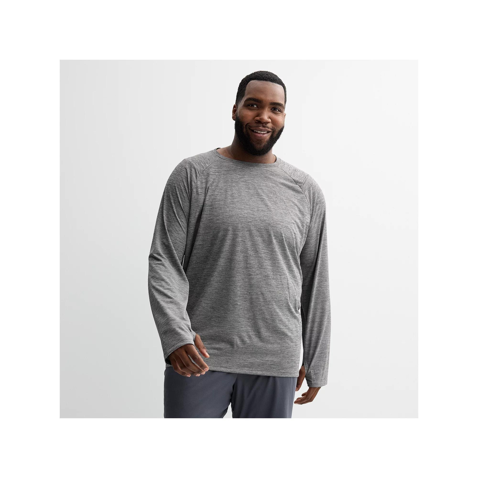 Big & Tall Tek Gear® Dry Tek Long Sleeve Tee, Men's, Size: Medium Tall, Smokey Passion Product Image