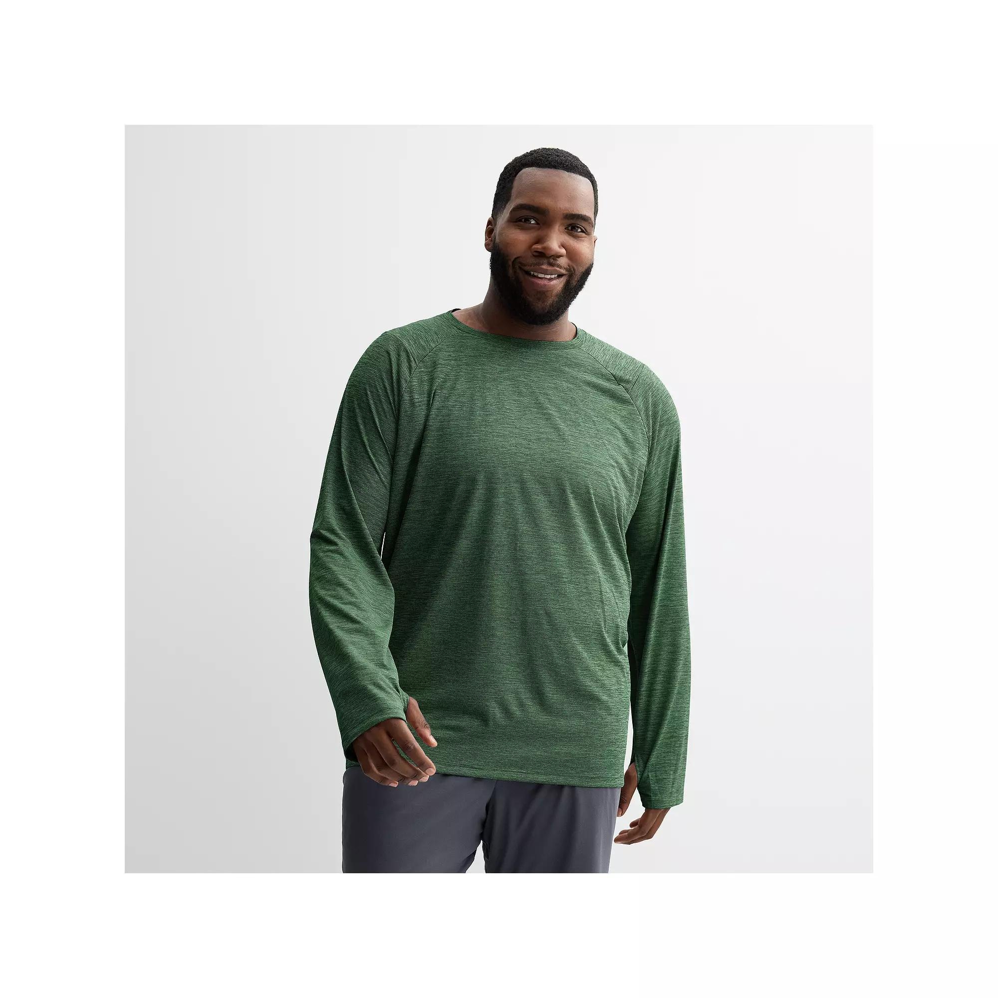Big & Tall Tek Gear® Dry Tek Long Sleeve Tee, Men's, Size: Medium Tall, Smokey Passion Product Image