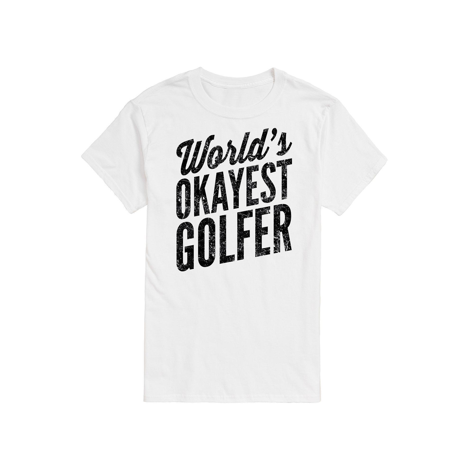 Big & Tall "Worlds Okayest Golfer" Graphic Tee, Men's, Size: 3XB, Gray Product Image