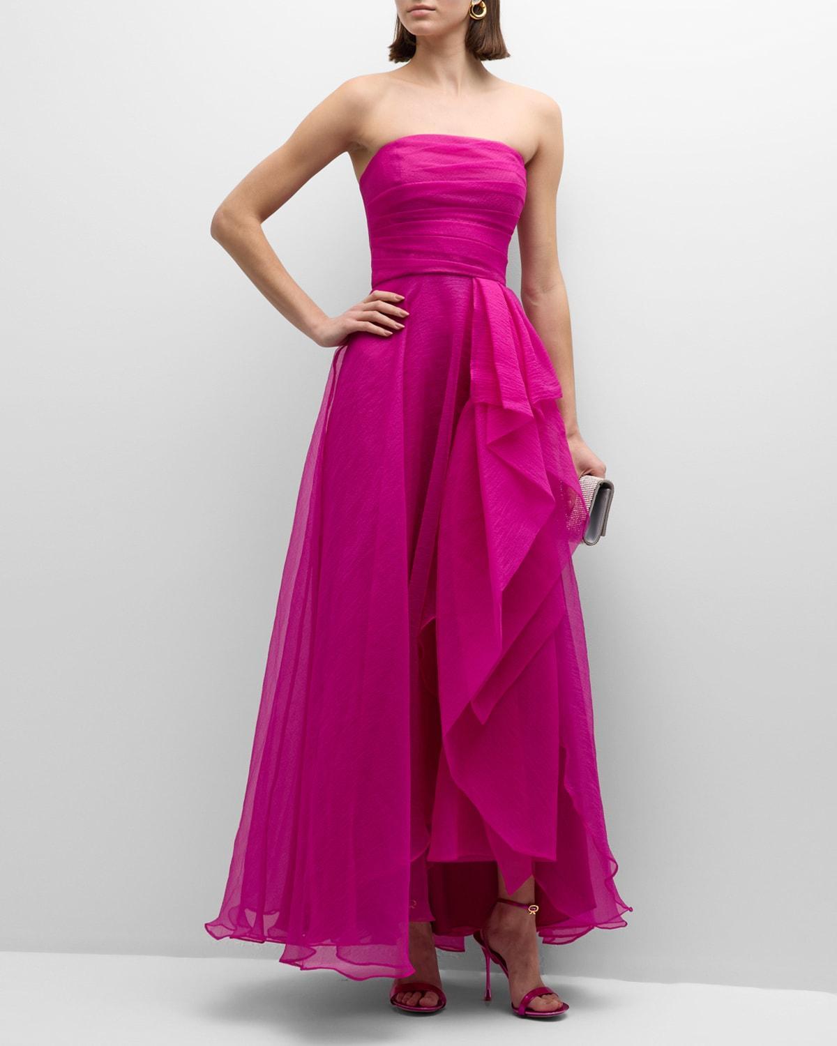 Teresa Draped Strapless Gown Product Image