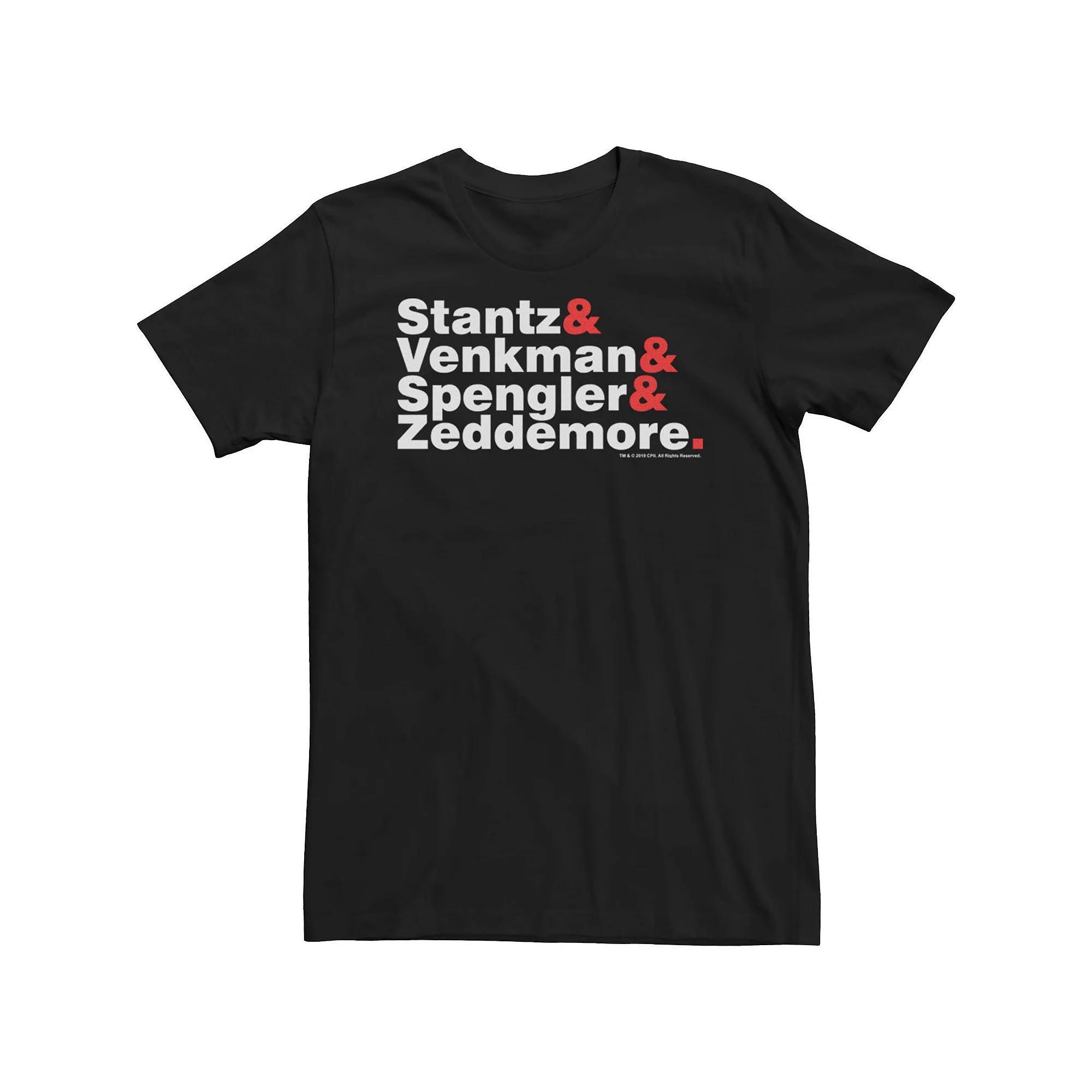Men's Ghostbusters Ghostbusters List & Text Tee, Size: Large, Black Product Image