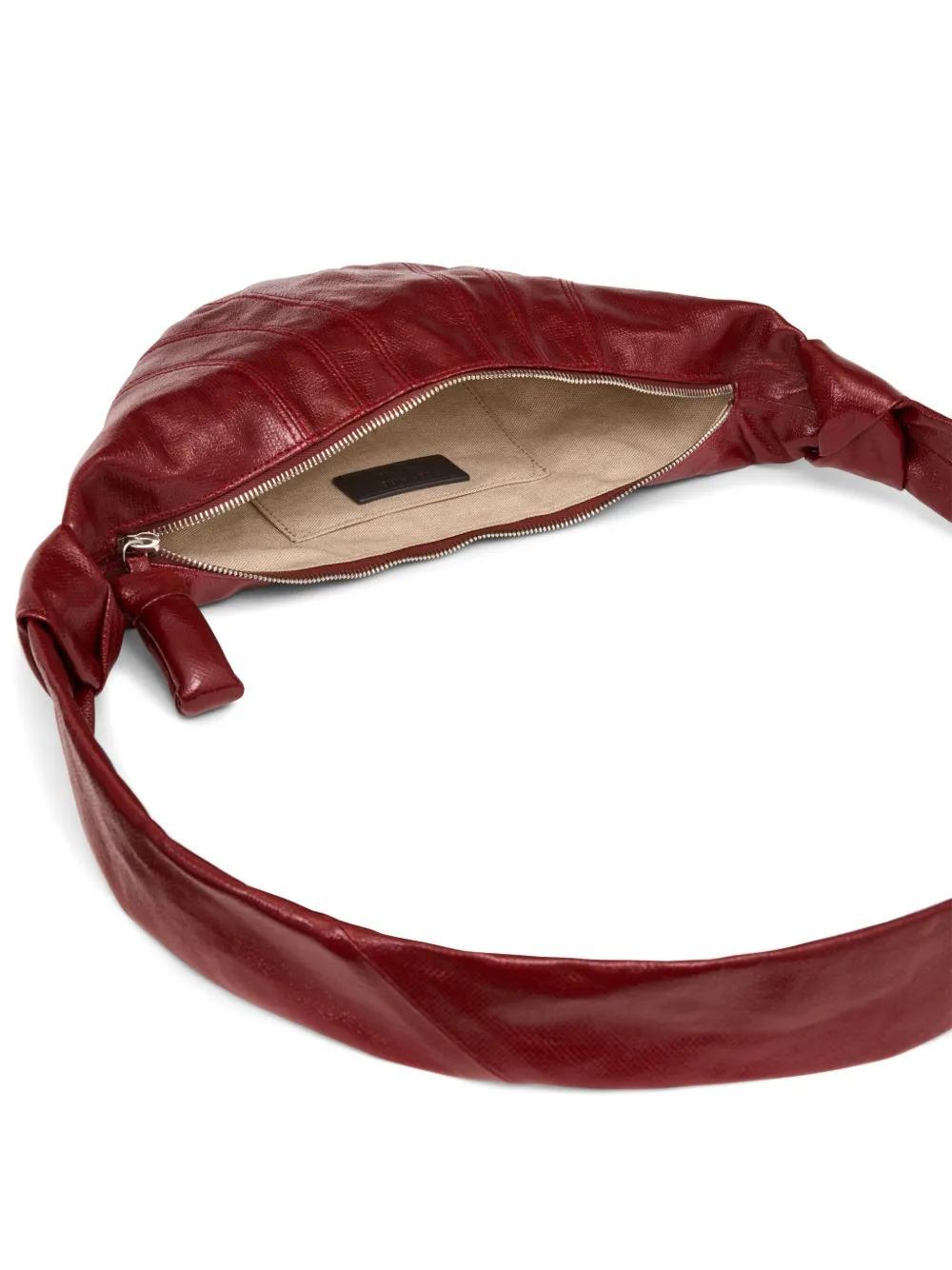 LEMAIRE Small Croissant Cotton Bag In Red Product Image