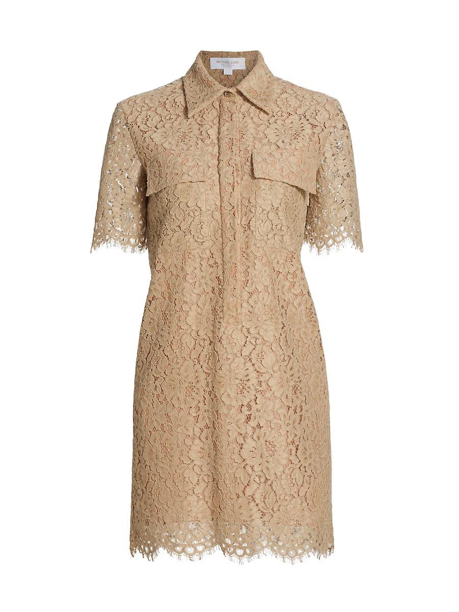 Womens Eyelash Lace Shift Minidress Product Image
