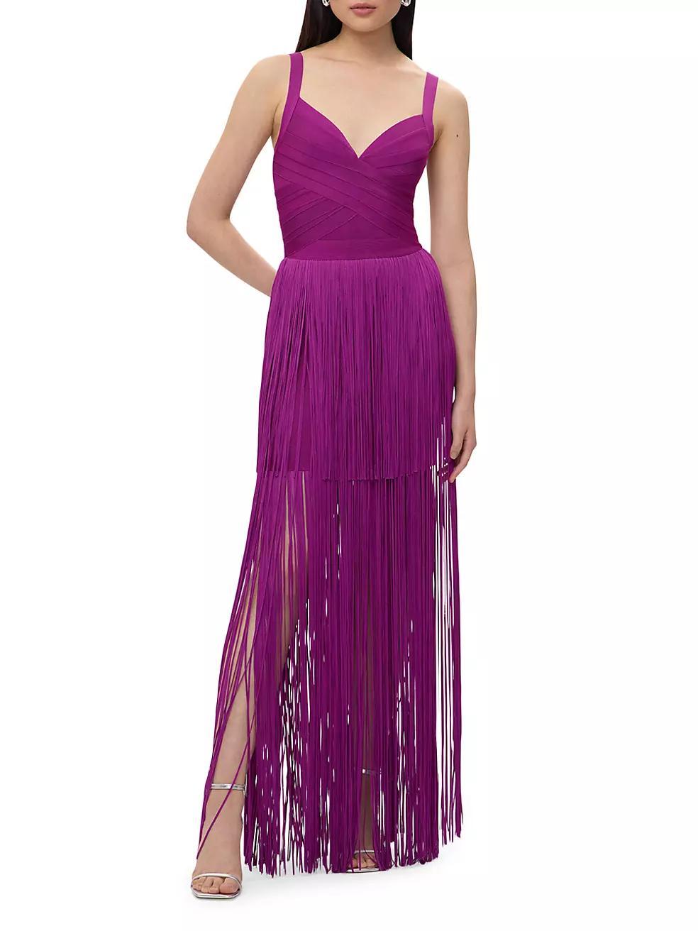 The Blanca Fringe Gown Product Image