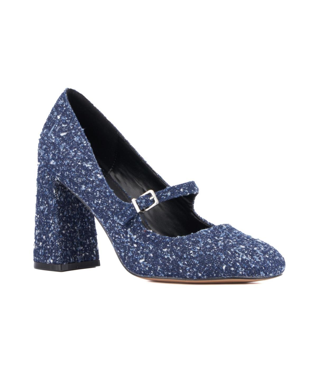 New York & Company Eliane Womens Heels Blue Boucle Product Image