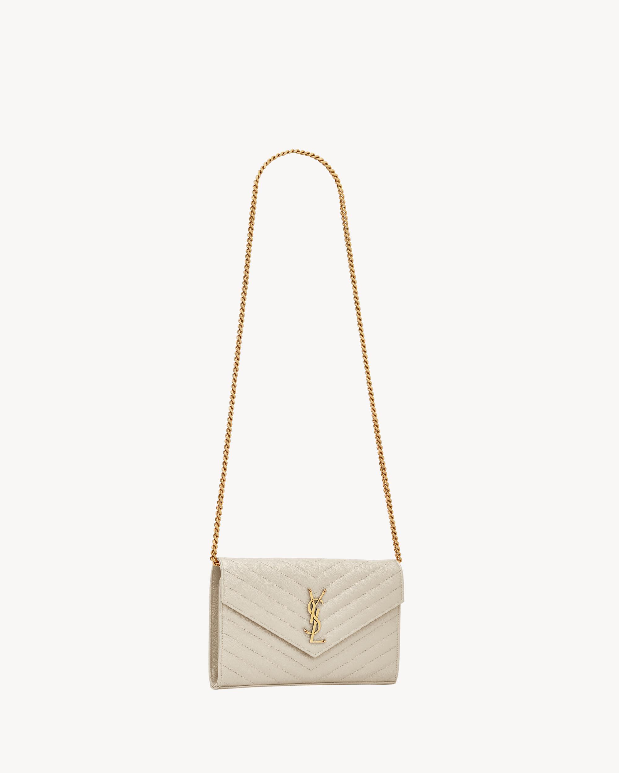 CLASSIC CASSANDRE CHAIN WALLET IN GRAIN DE POUDRE LEATHER Product Image