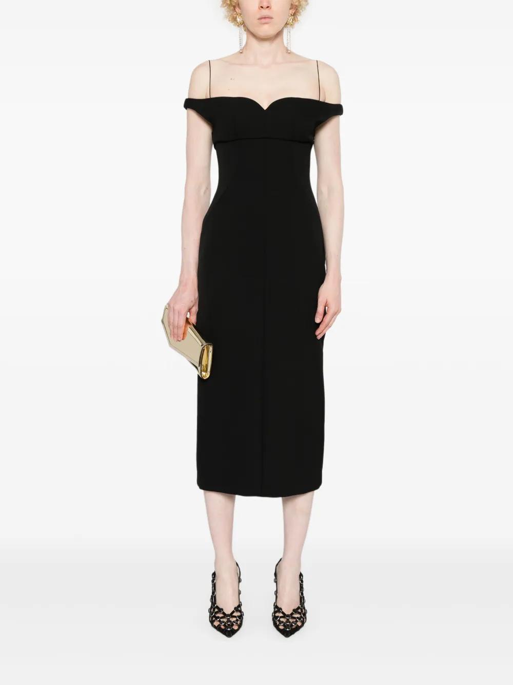 off-shoulder midi dress Product Image