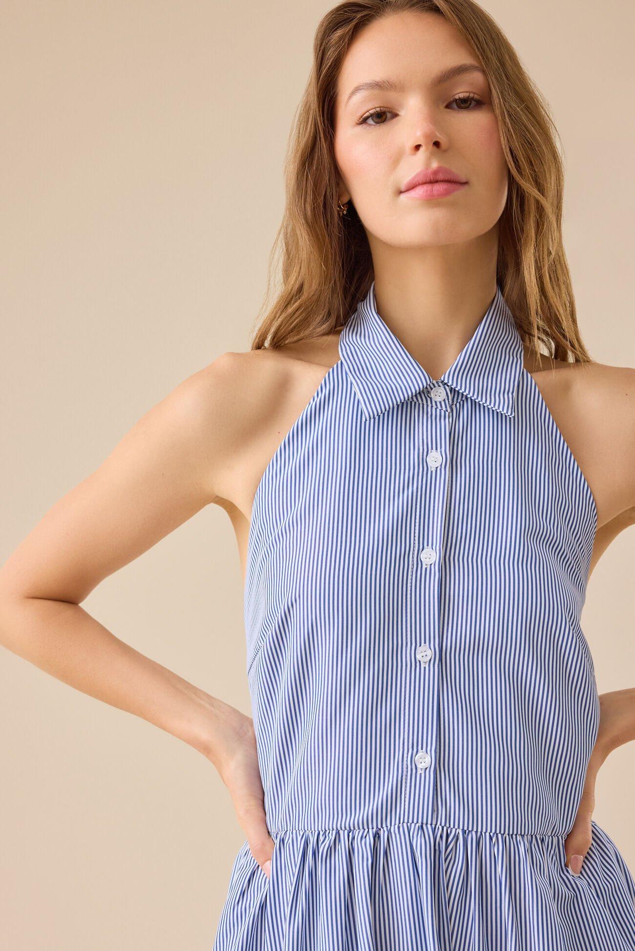 Lauren Striped Midi Dress Product Image